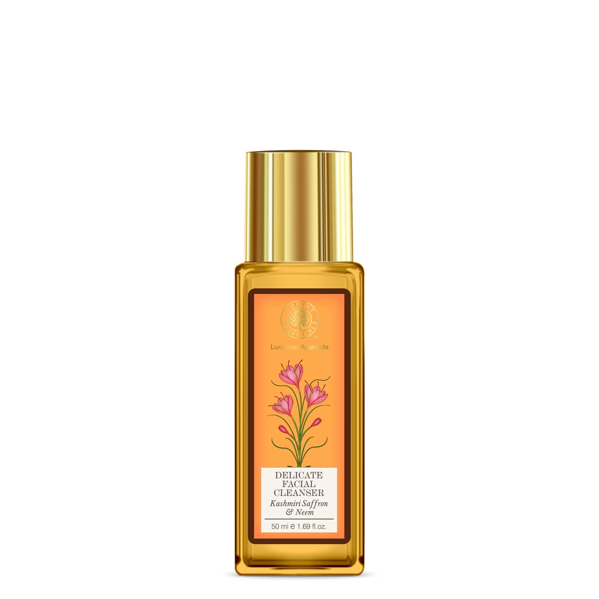 Forest Essentials Delicate Facial Cleanser, Saffron and Neem, 50ml and Revitalising Kashmiri Walnut Gel Scrub, 50g – view 2