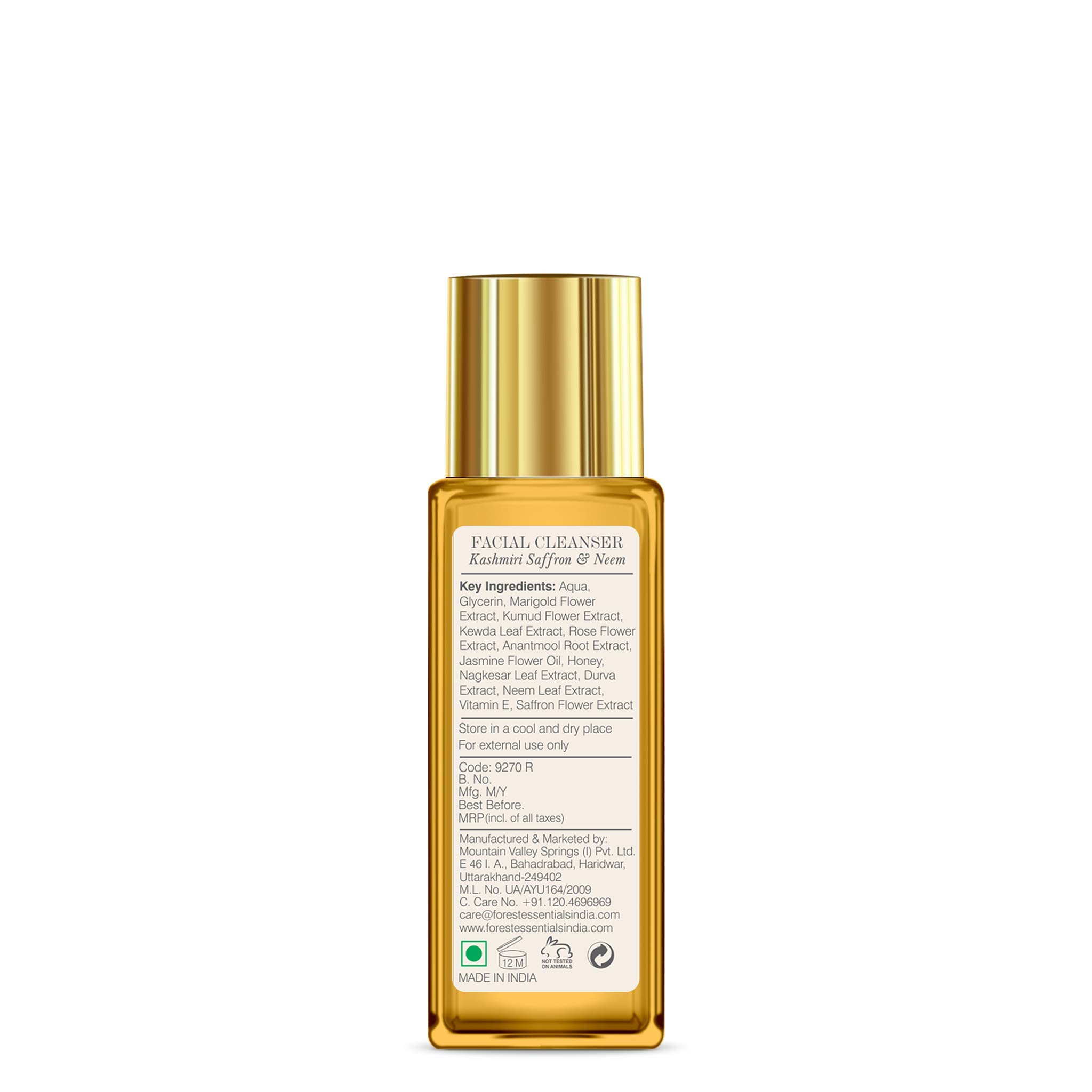 Forest Essentials Delicate Facial Cleanser, Saffron and Neem, 50ml and Revitalising Kashmiri Walnut Gel Scrub, 50g – view 4