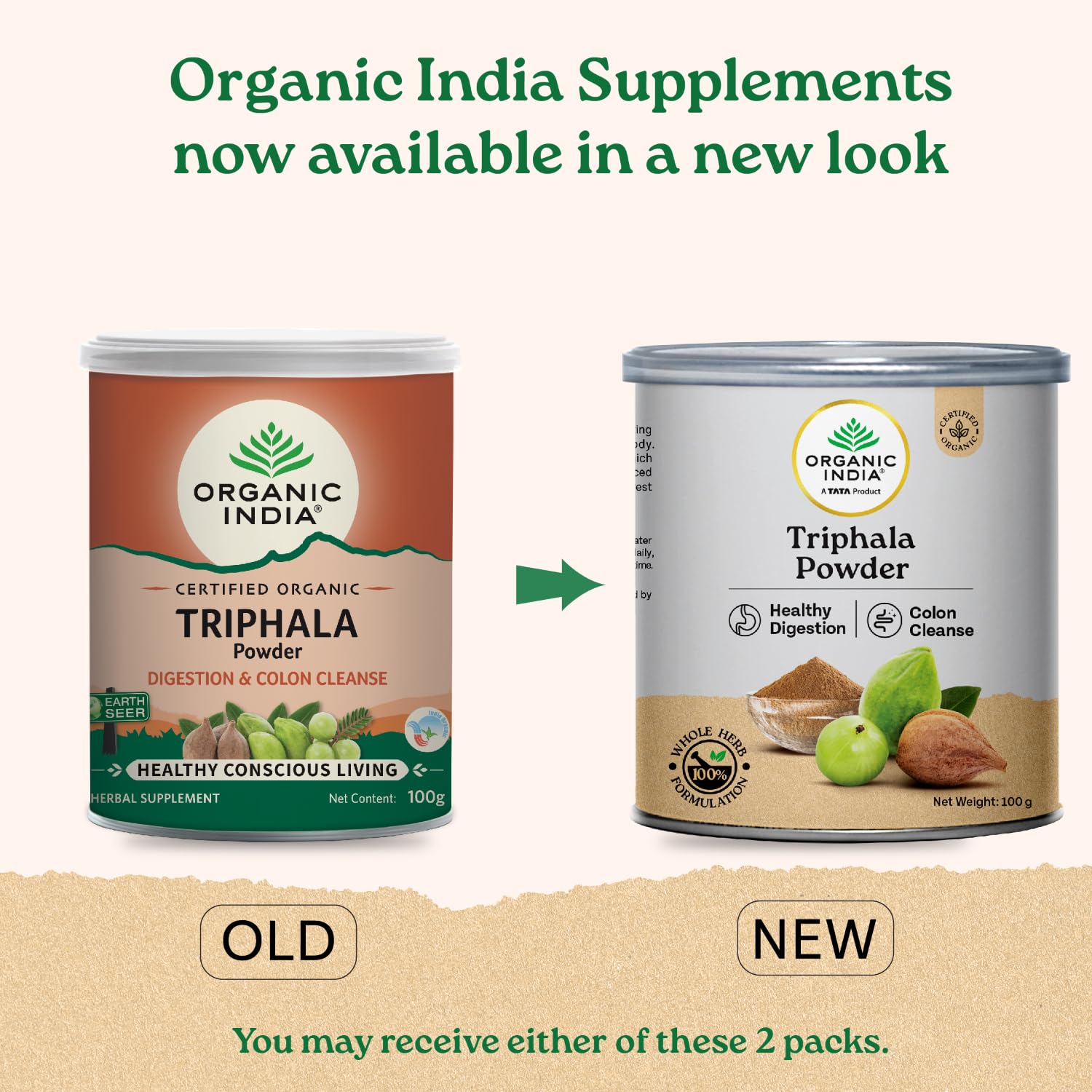 A TATA Product - Organic India Triphala Powder - 100g, Supports Immune System, Colon & Digestion, For Balanced Bowel & Gut Health, Contains Bioactives and Antioxidants, GMP & NPOP Certified Organic – view 2