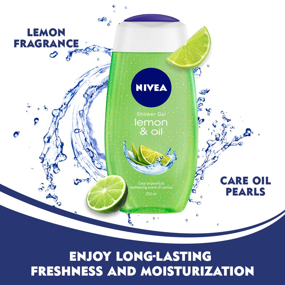 NIVEA Lemon and oil 250ml Body Wash (Pack of 3) – view 3