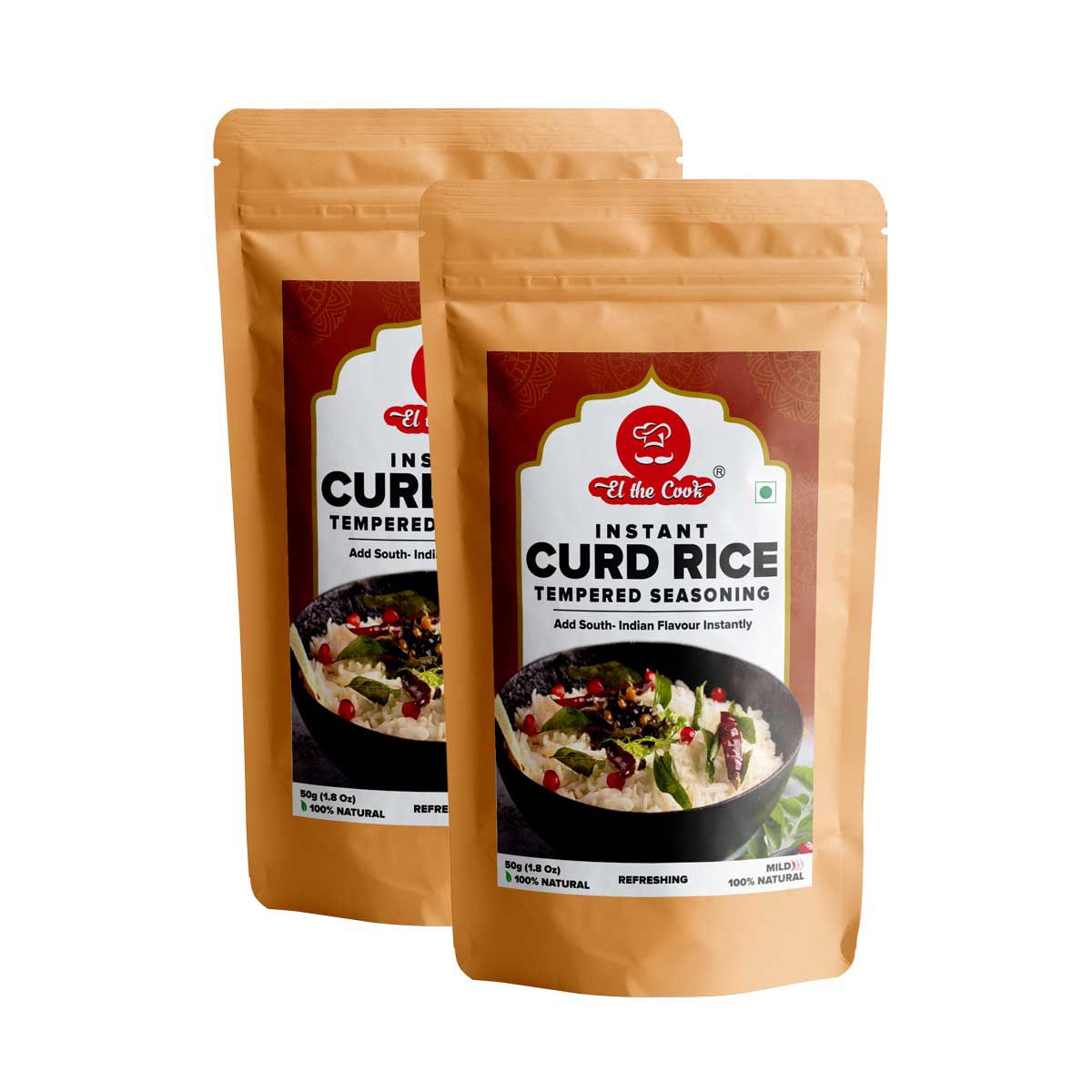 El The Cook Curd Rice Tadka Sachet, 2 x 50g