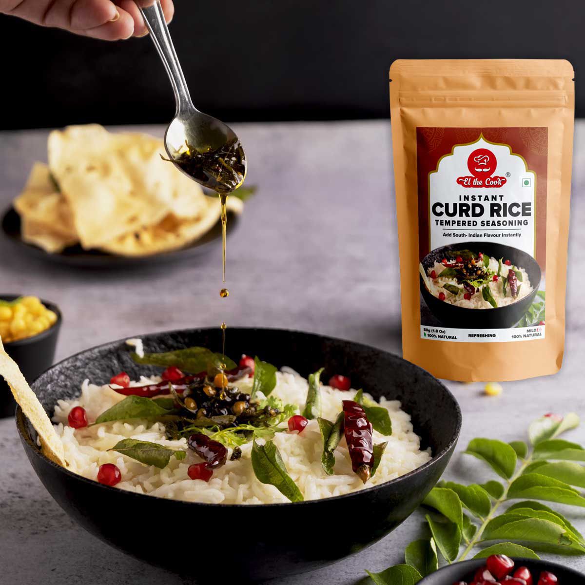 El The Cook Curd Rice Tadka Sachet, 2 x 50g – view 2