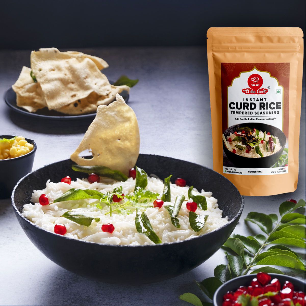 El The Cook Curd Rice Tadka Sachet, 2 x 50g – view 4