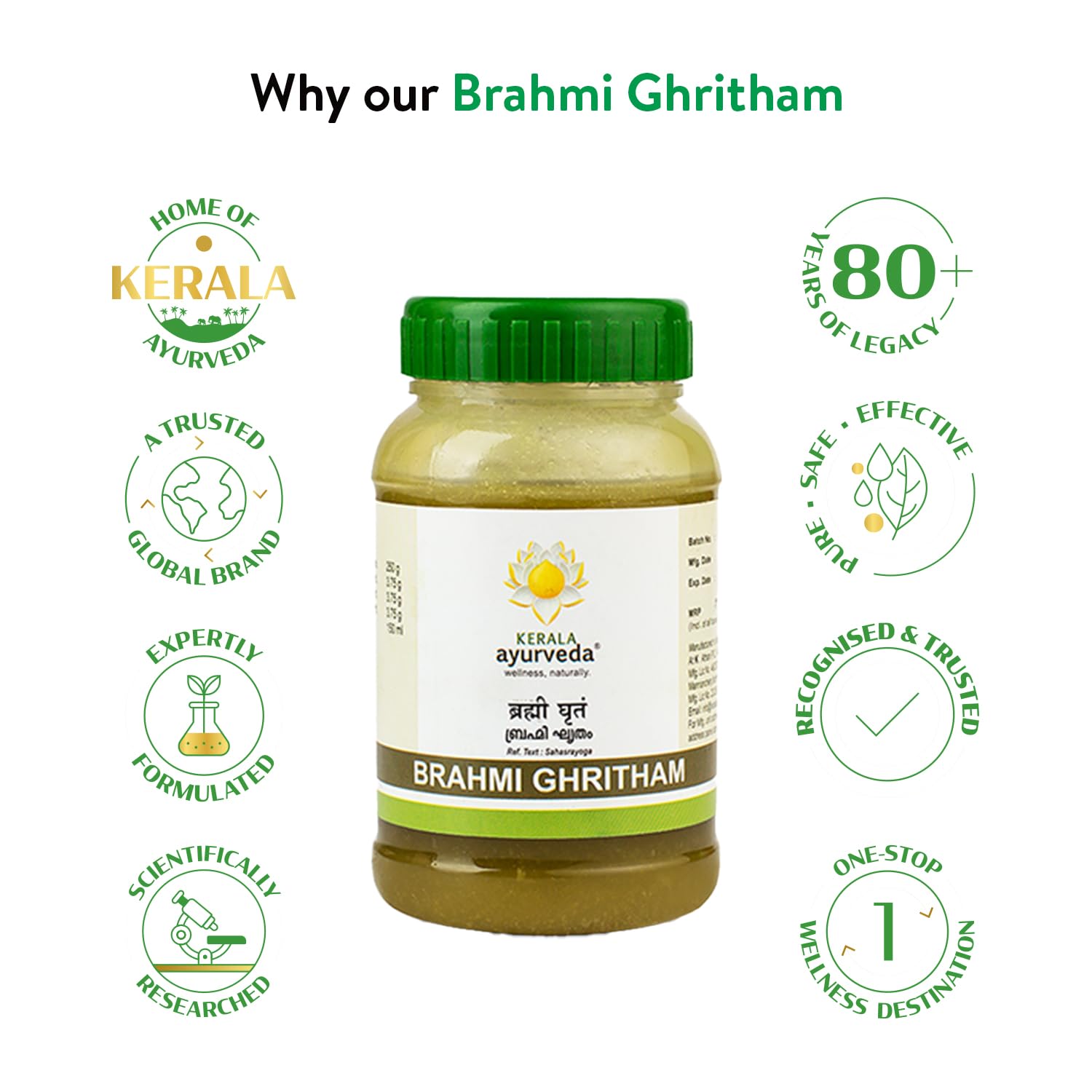 Kerala Ayurveda Brahmi Ghritham 150 ml (150 grams) – view 5