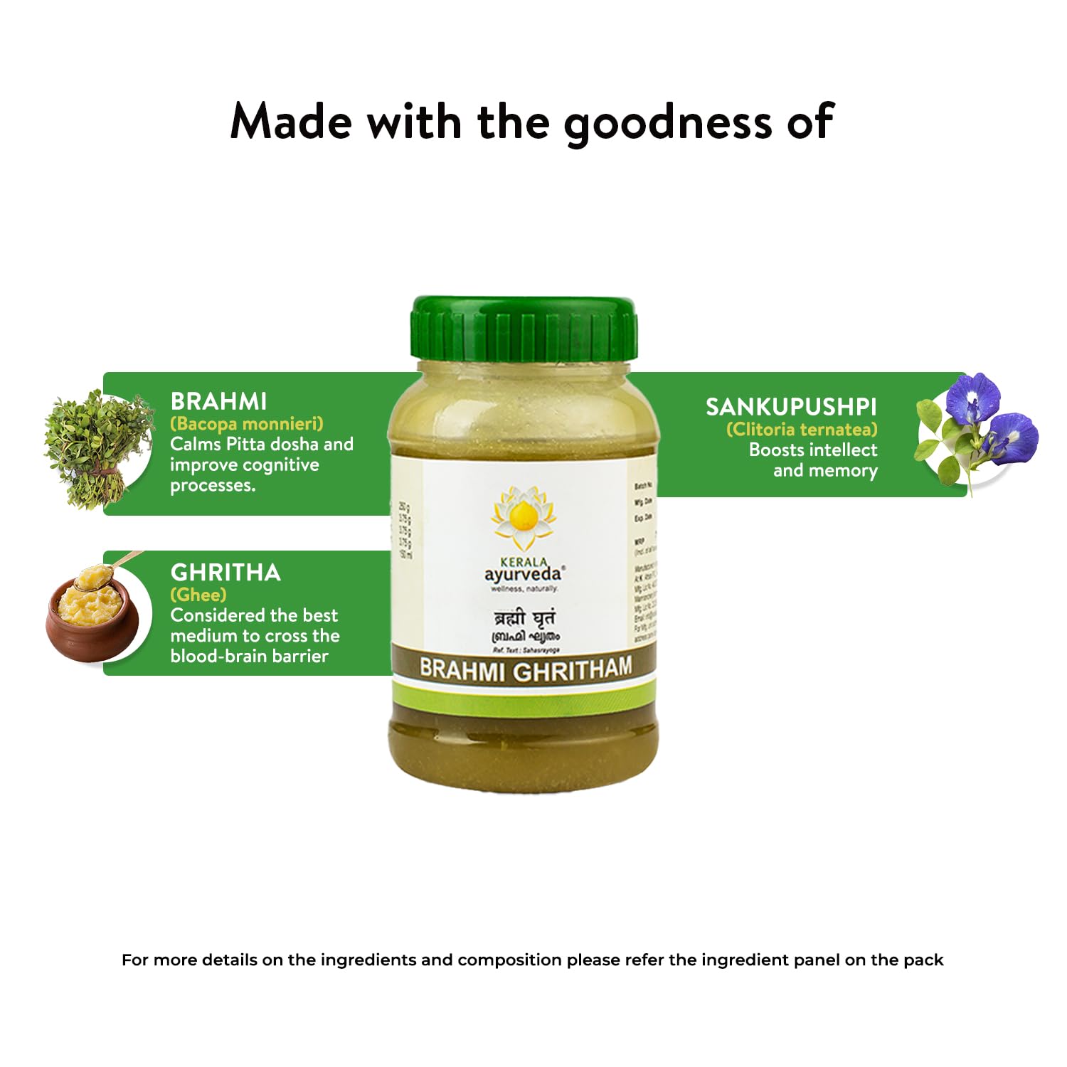 Kerala Ayurveda Brahmi Ghritham 150 ml (150 grams) – view 6