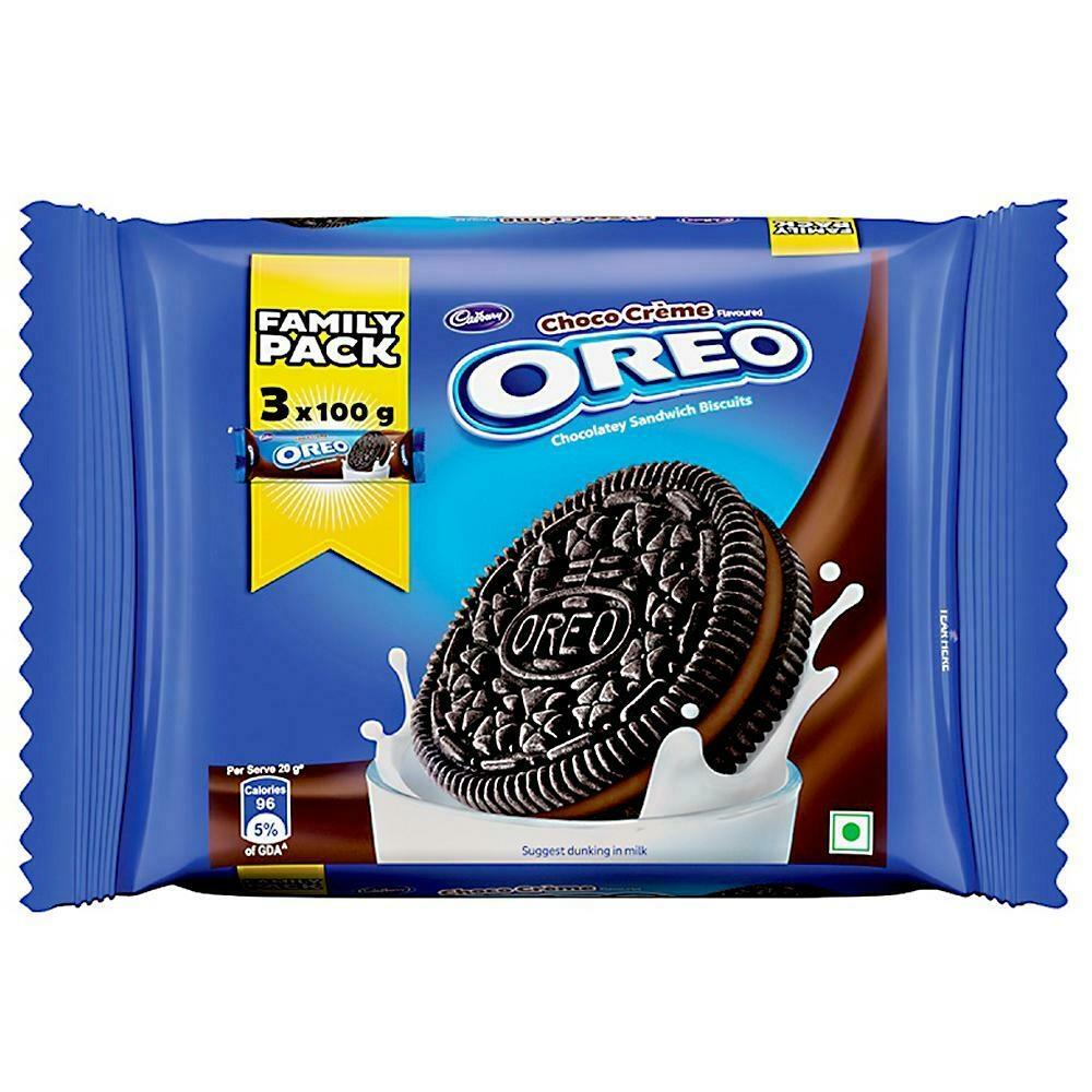 Cadbury Oreo chocolate cream biscuit family pack pouch 300 g