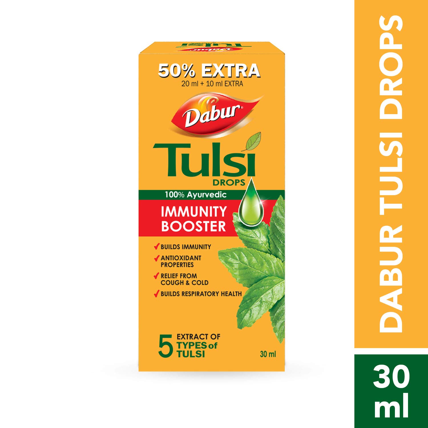 Dabur Tulsi Drops : 30ml (20ml + 10ml Free) – view 2