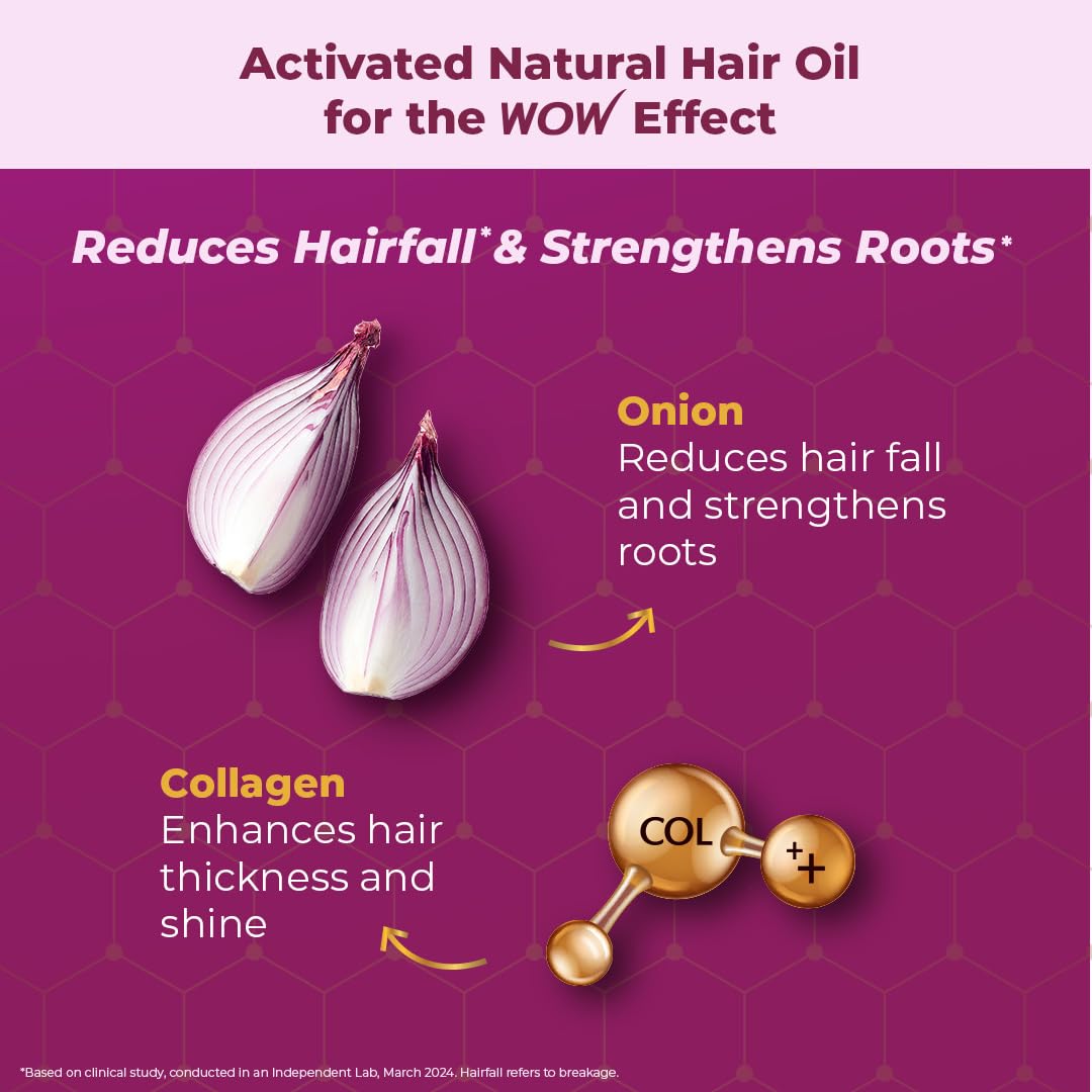 WOW Skin Science Onion Black Seed Hair Oil - WITH COMB APPLICATOR - Controls Hair Fall - NO Mineral Oil, Silicones, Cooking Oil & Synthetic Fragrance - 200mL – view 3