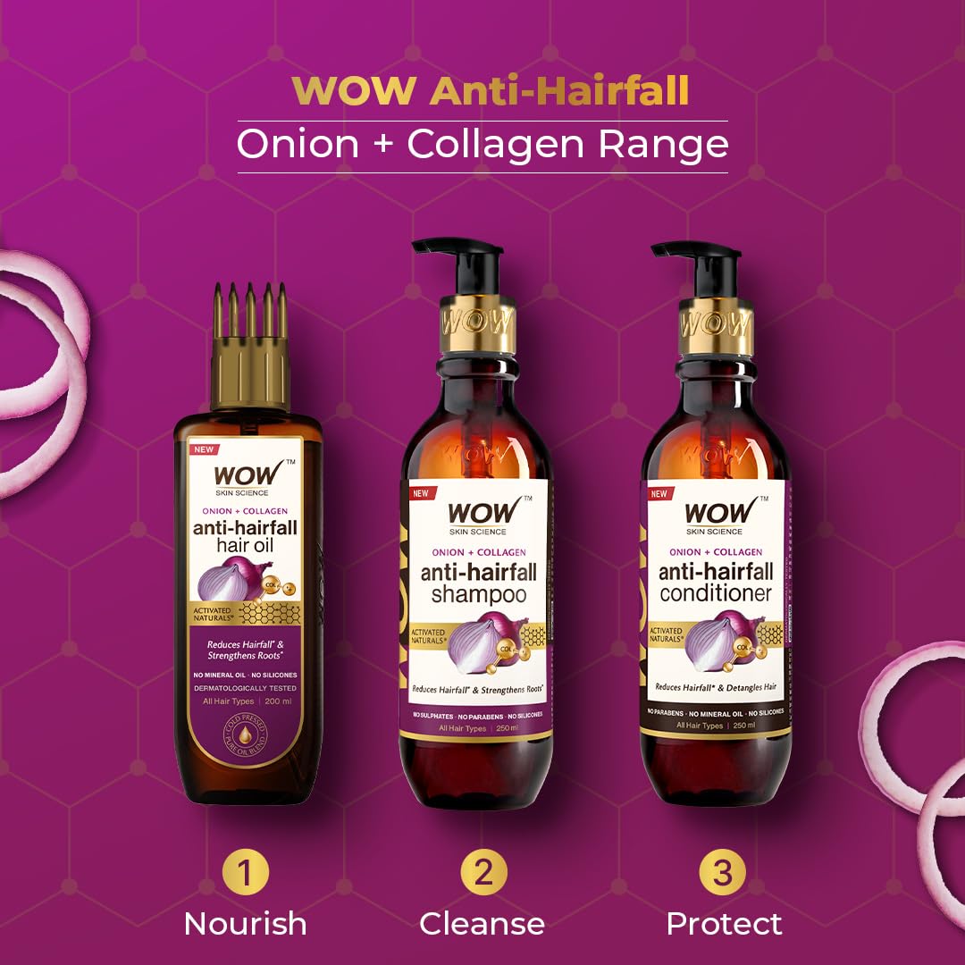 WOW Skin Science Onion Black Seed Hair Oil - WITH COMB APPLICATOR - Controls Hair Fall - NO Mineral Oil, Silicones, Cooking Oil & Synthetic Fragrance - 200mL – view 8
