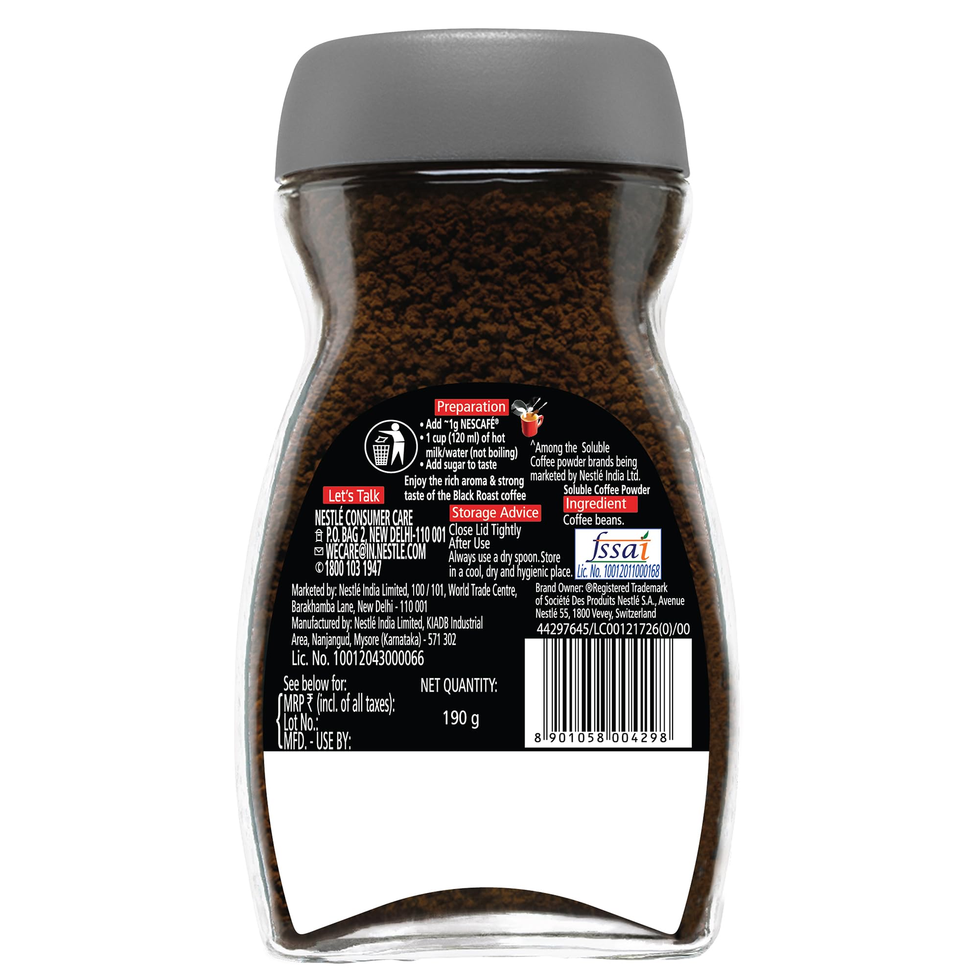 Nescafe Classic Black Roast Instant Coffee Jar, Rich & Dark – view 2