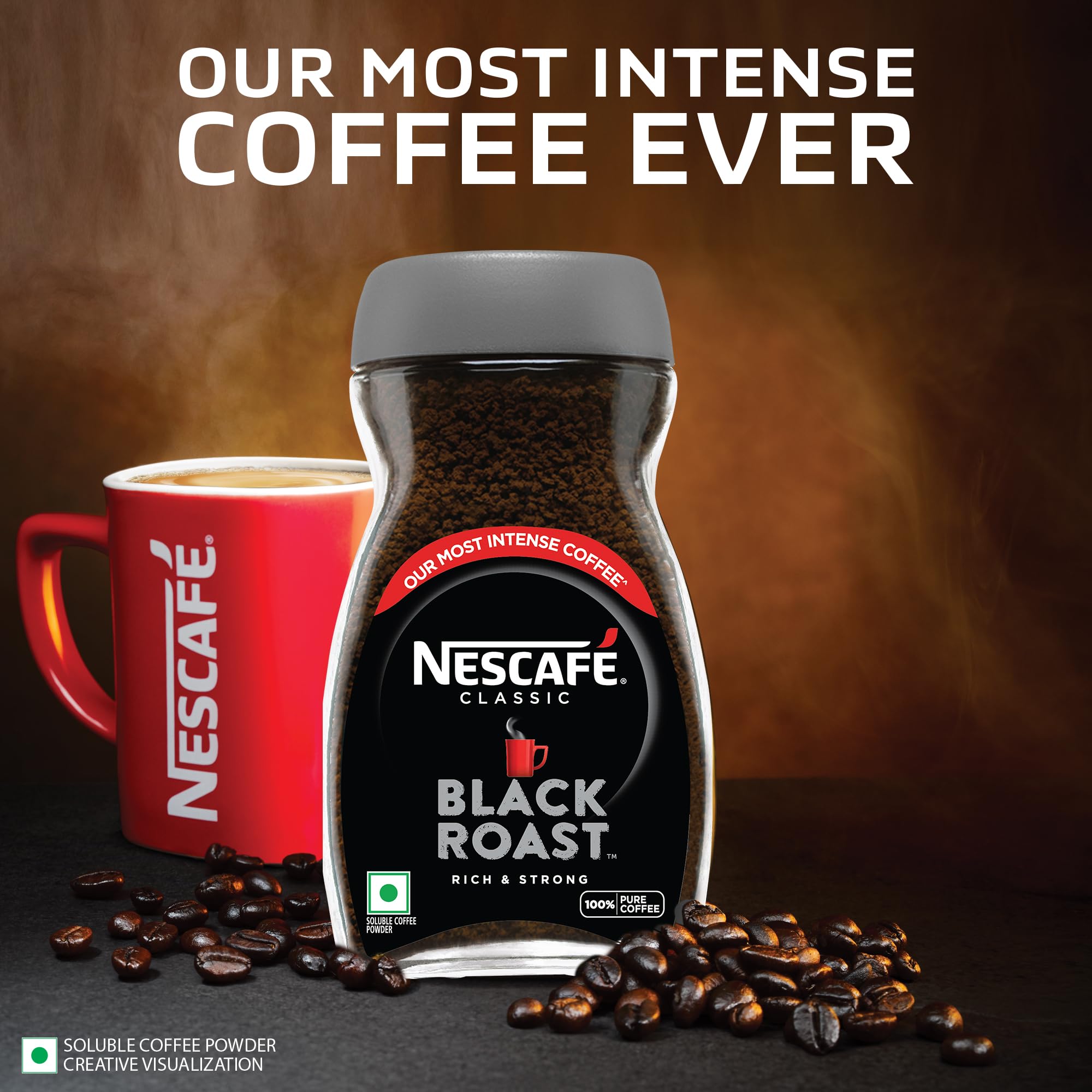 Nescafe Classic Black Roast Instant Coffee Jar, Rich & Dark – view 6