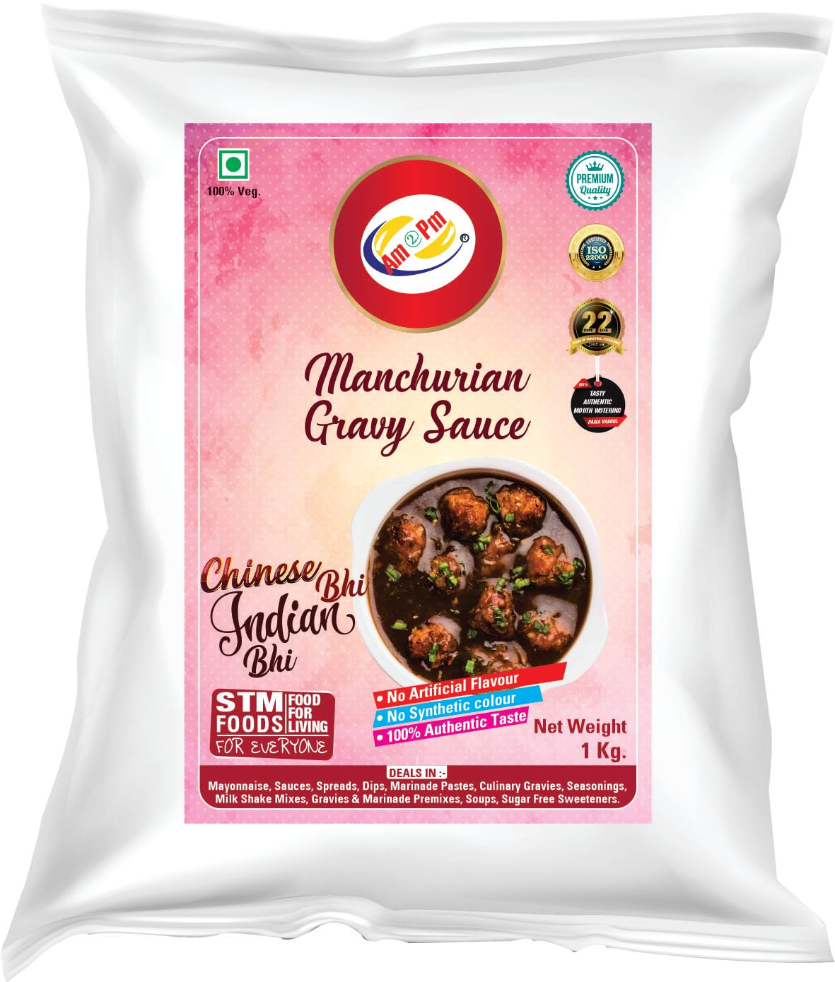 Packet of Am 2 Pm vegetarian Manchurian gravy masala paste
