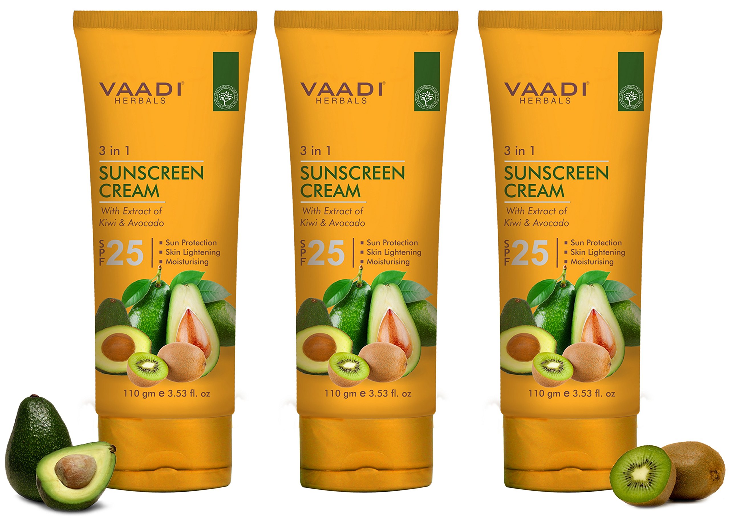 Vaadi Herbals Sunscreen Cream SPF-25, 110g (Pack of 3) – view 2