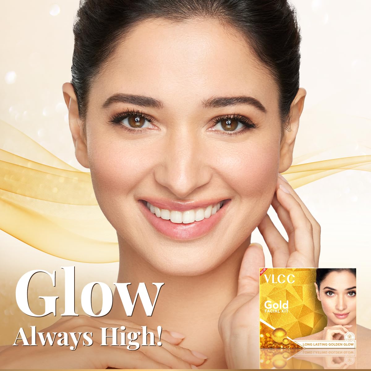 VLCC Gold Facial Kit, Bright & Glowing Skin - 60g – view 2