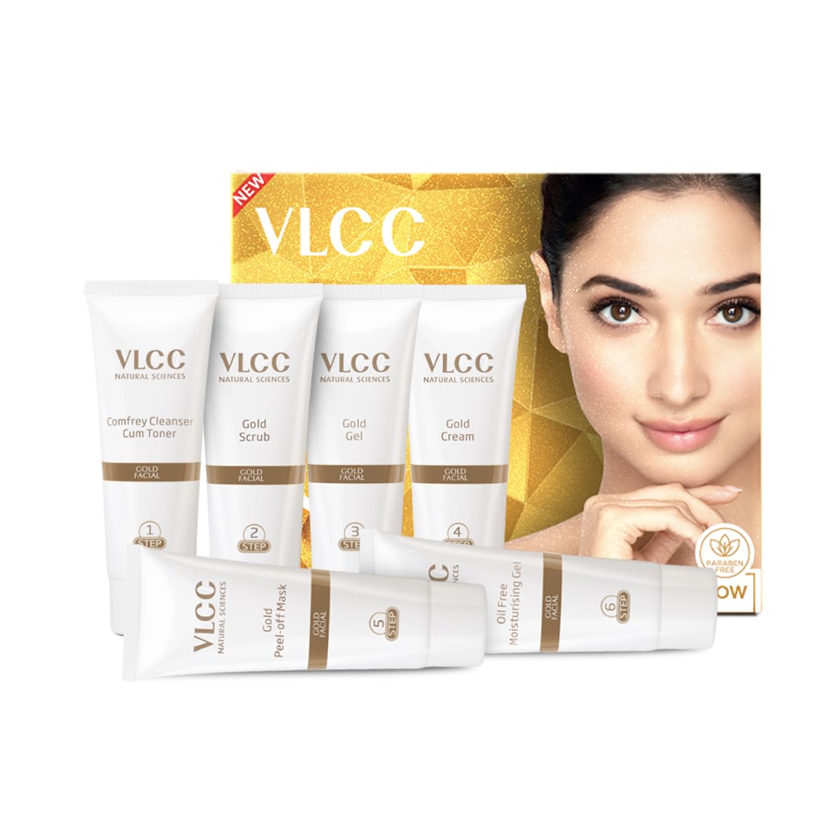VLCC Gold Facial Kit, Bright & Glowing Skin - 60g – view 4