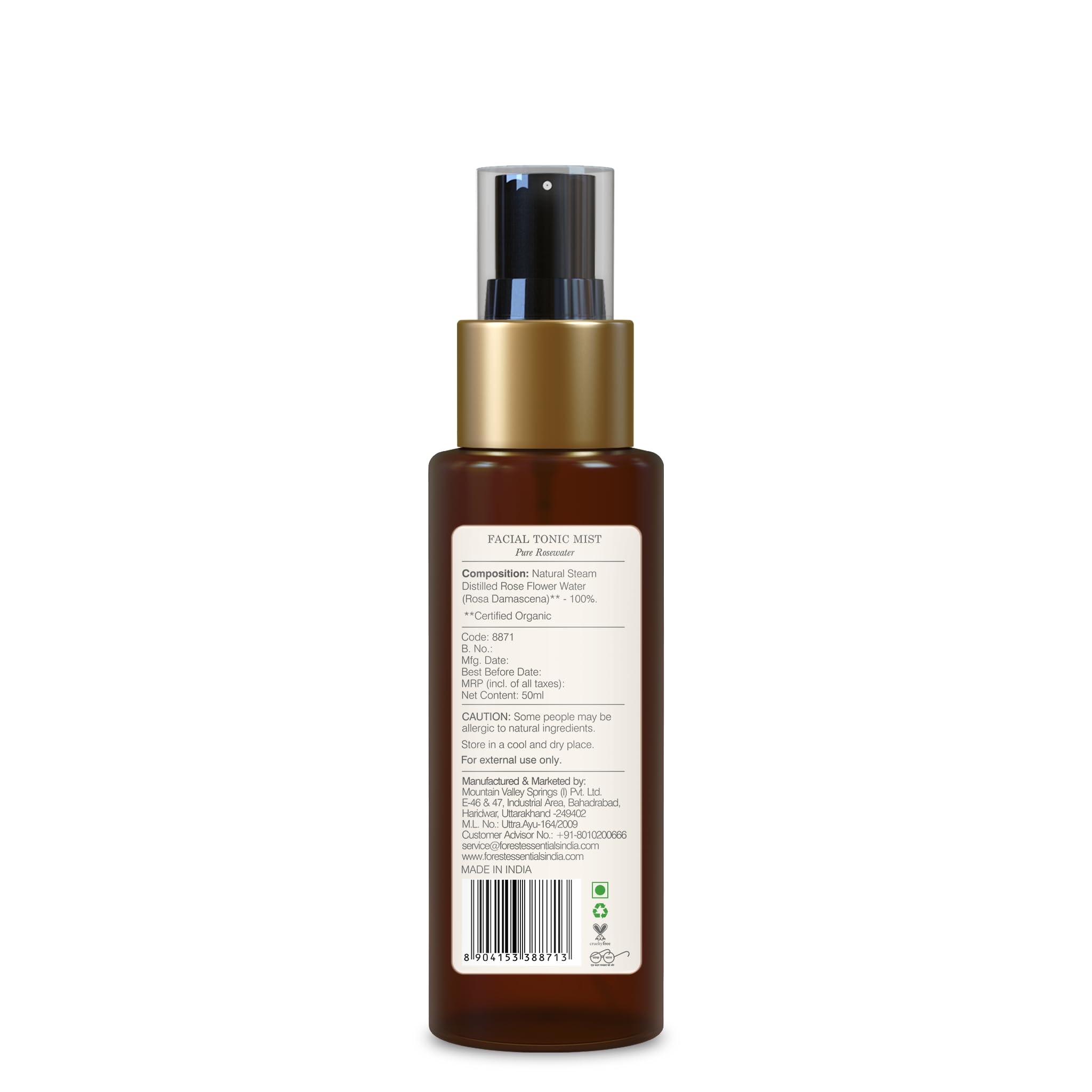 Forest Essentials Facial Tonic Mist with Pure Rosewater – view 5