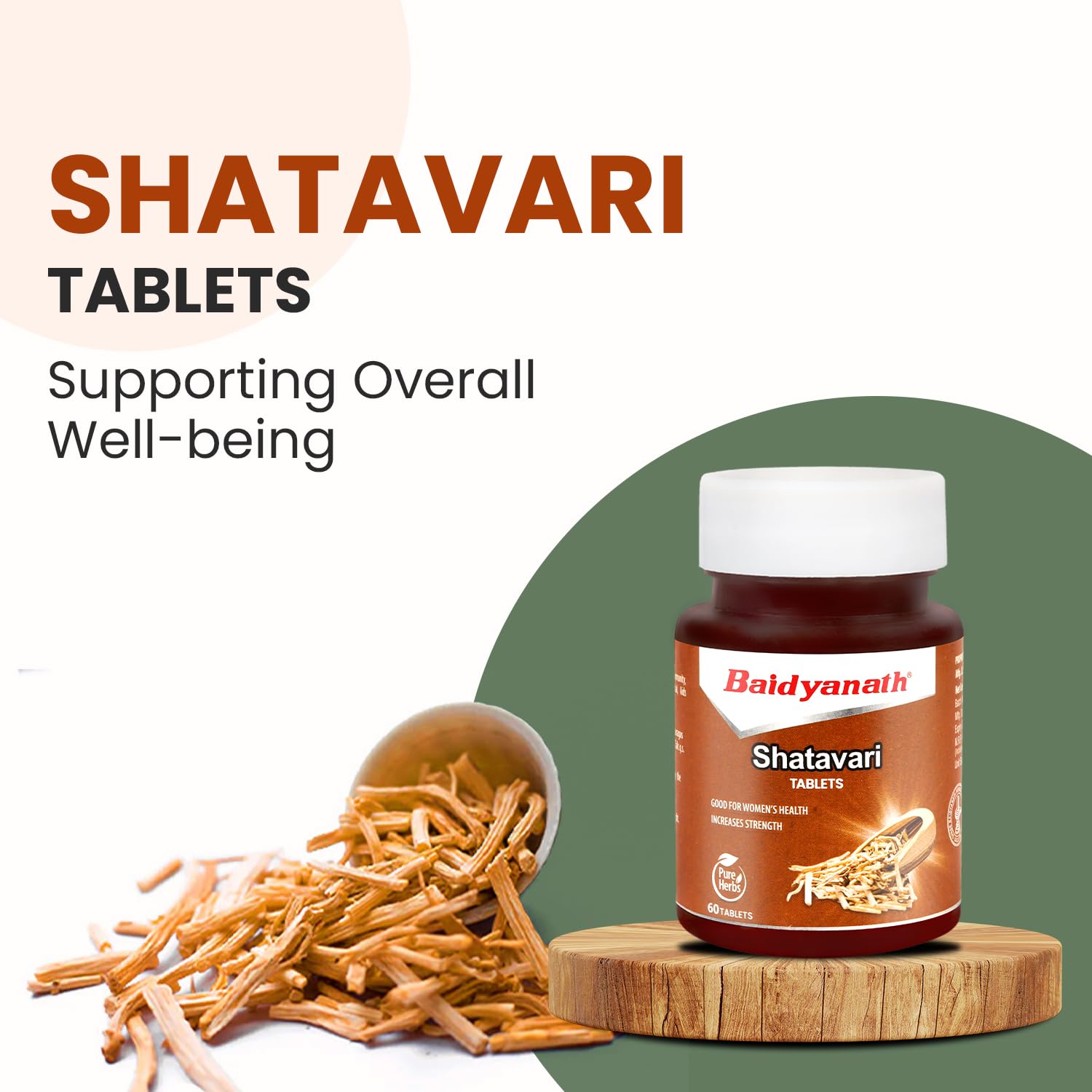 Baidyanath Shatavari Tablets: Hormonal Balance and Wellness Support for Women - 60 Tab (Pack of 1) – view 2