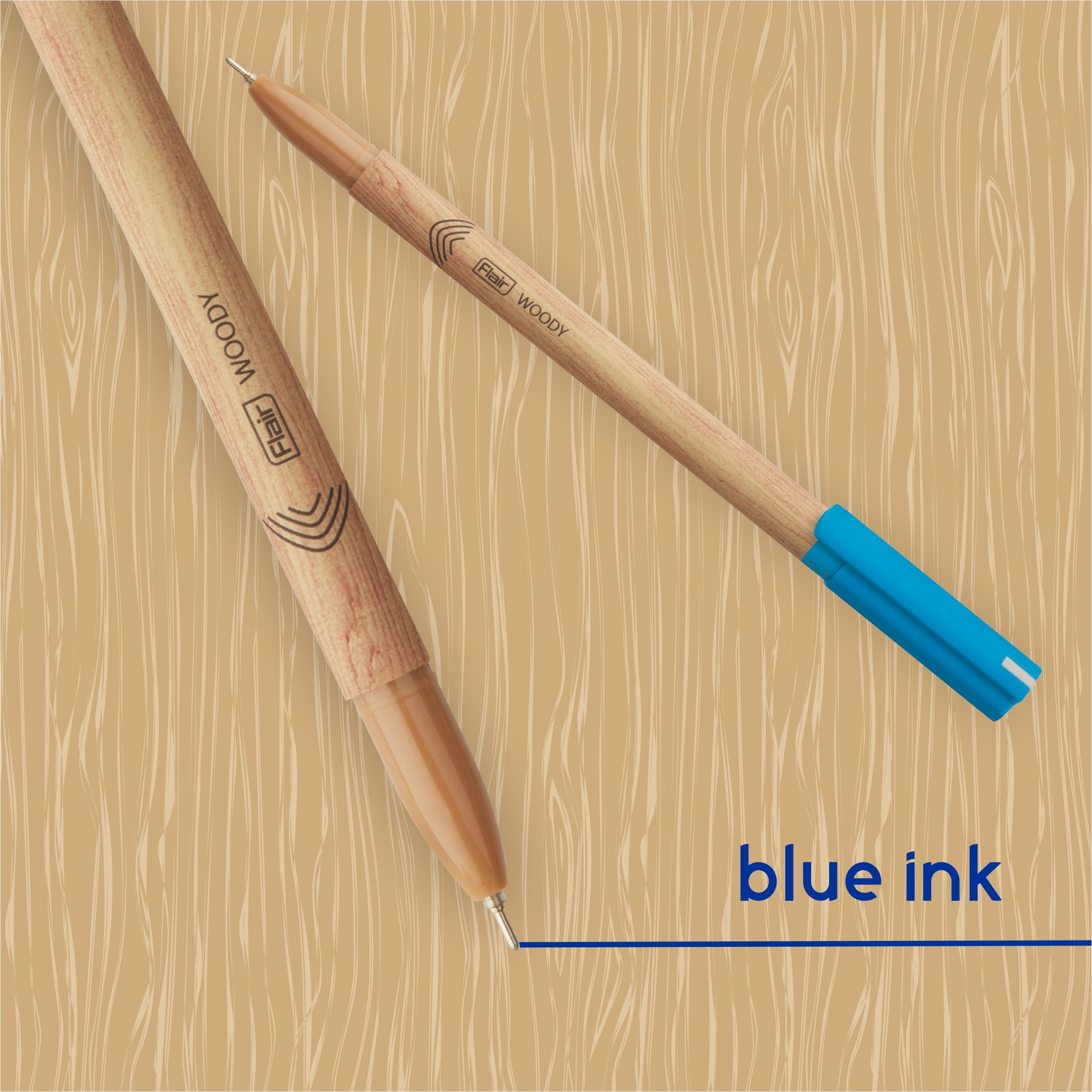 FLAIR Woody 0.7mm Ball Pen Blister Pack – view 6