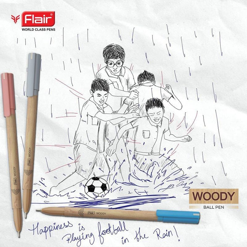 FLAIR Woody 0.7mm Ball Pen Blister Pack – view 7
