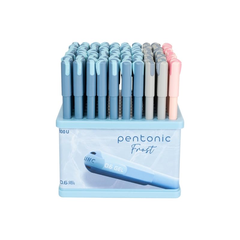 Set of 100 Pentonic Frost pastel body gel pens