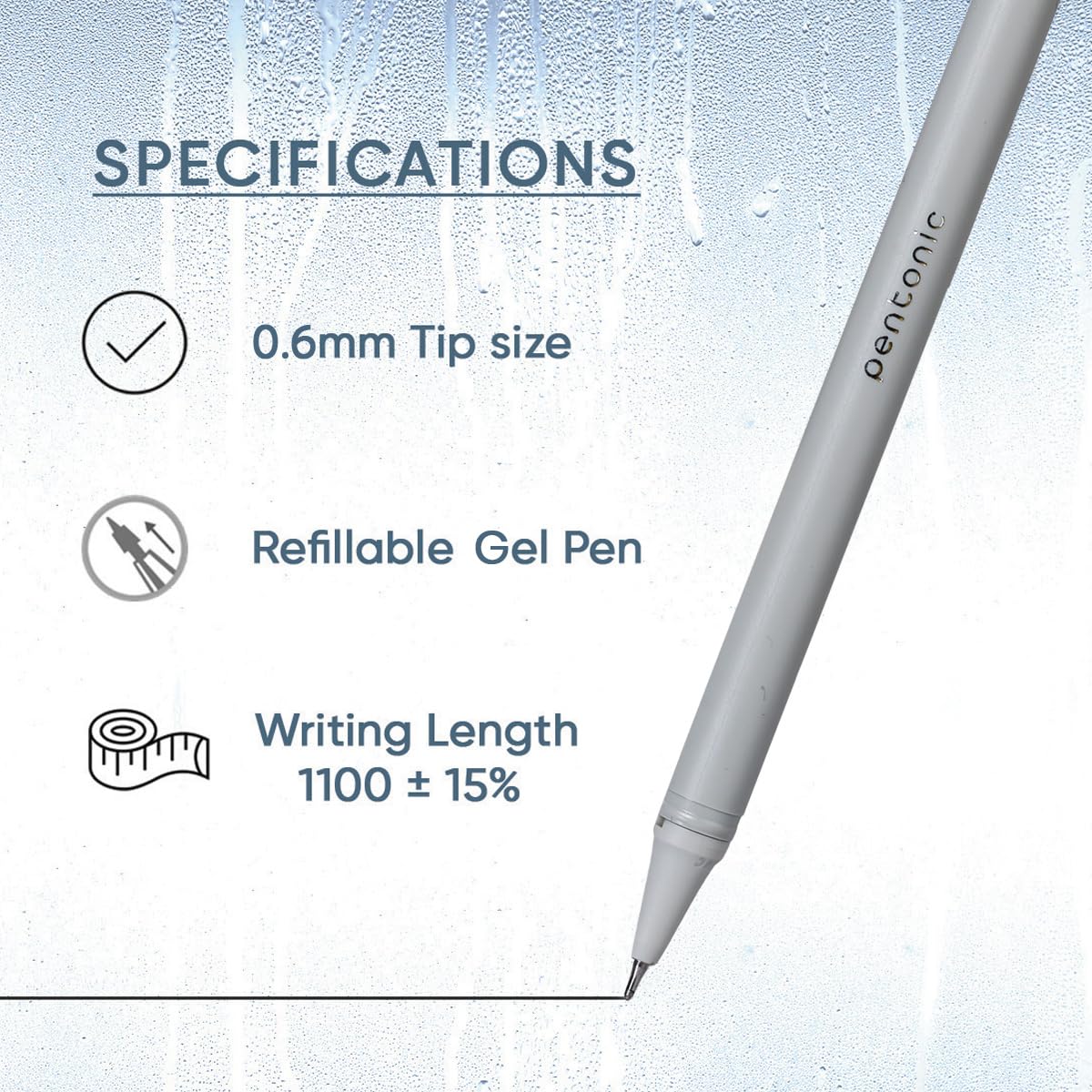 Pentonic Frost 0.6mm Gel Pen Tumbler Pack – view 6