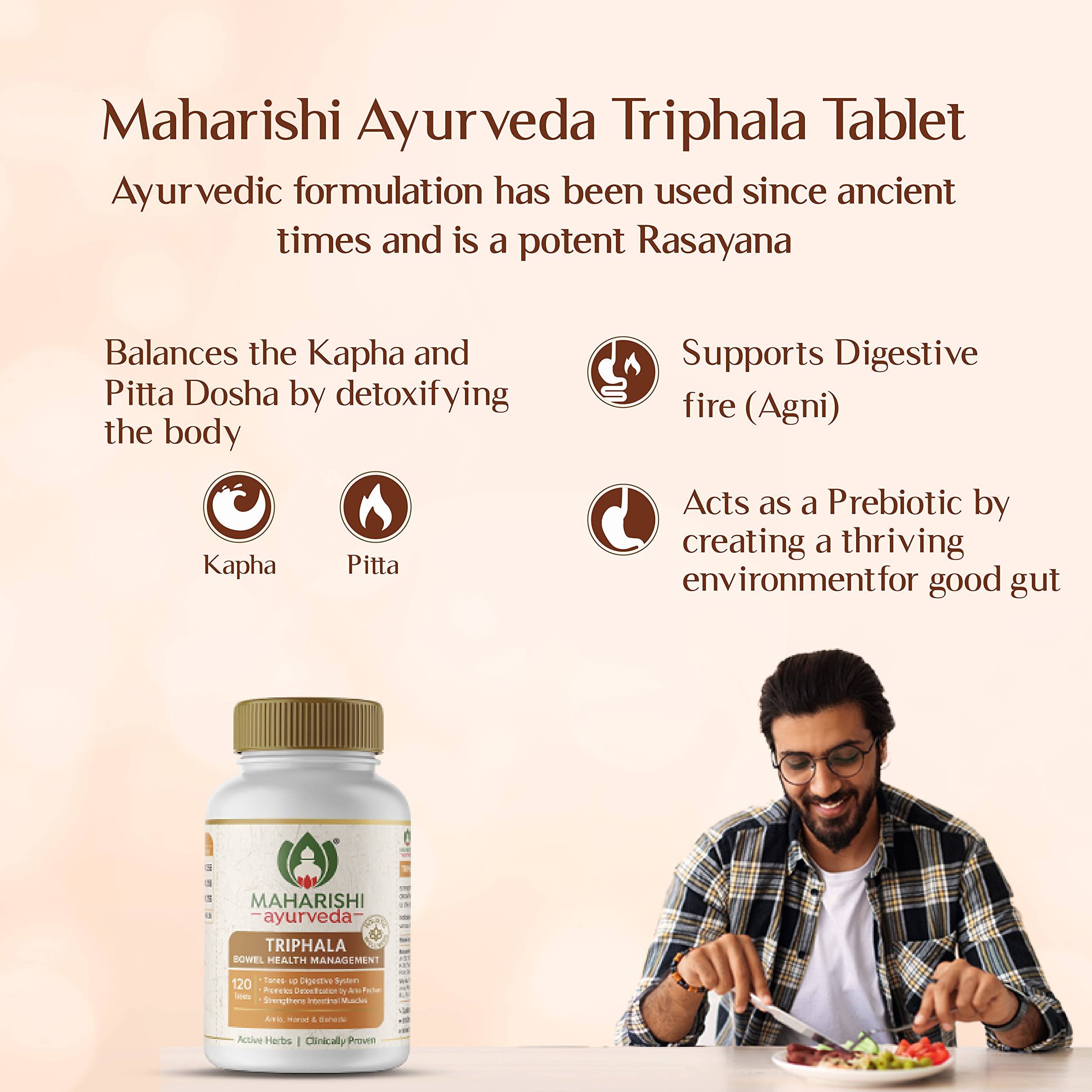Maharishi Ayurveda Triphala Tablets 1000mg 120 Tablets – view 3
