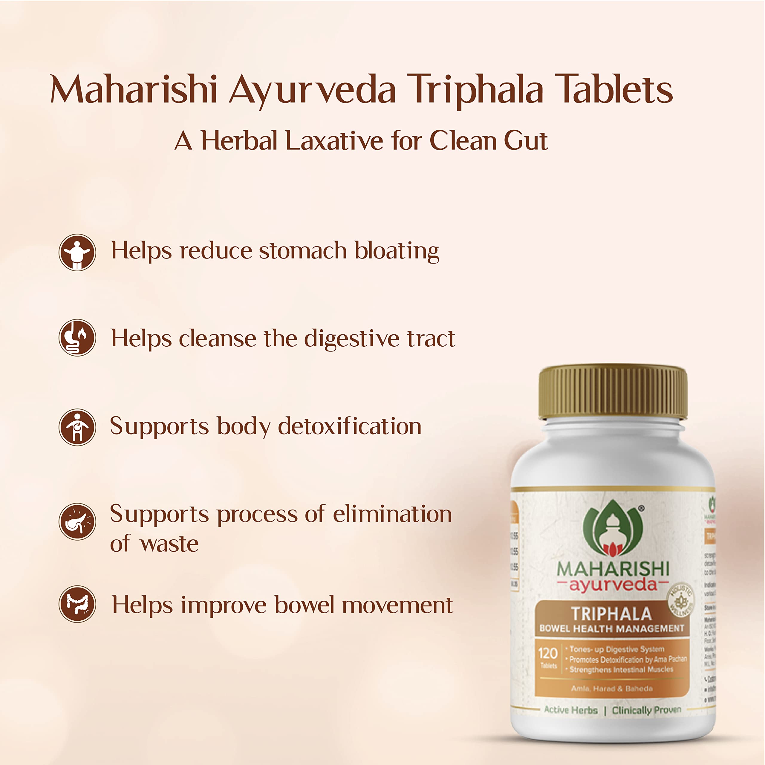 Maharishi Ayurveda Triphala Tablets 1000mg 120 Tablets – view 4