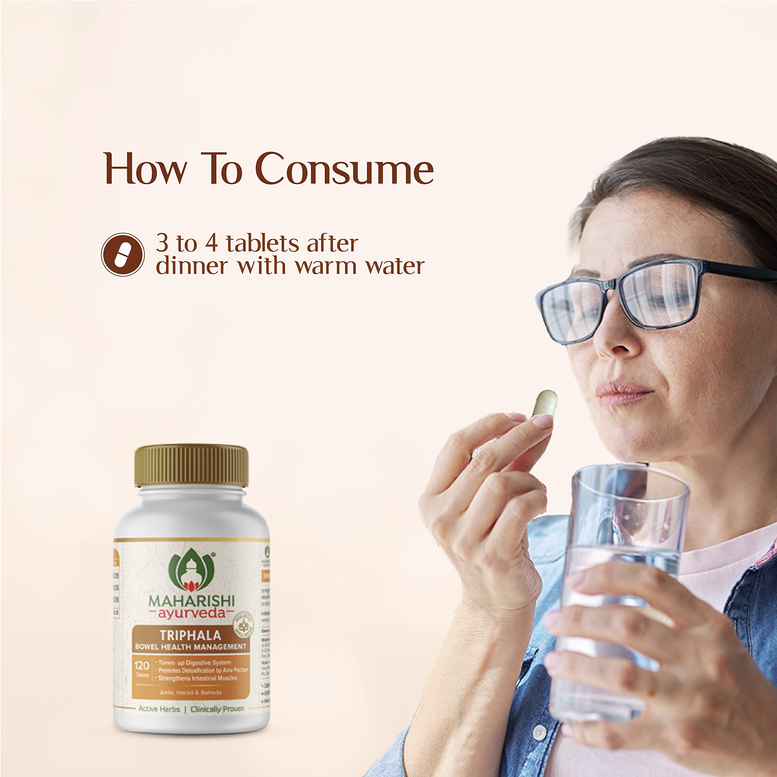 Maharishi Ayurveda Triphala Tablets 1000mg 120 Tablets – view 6