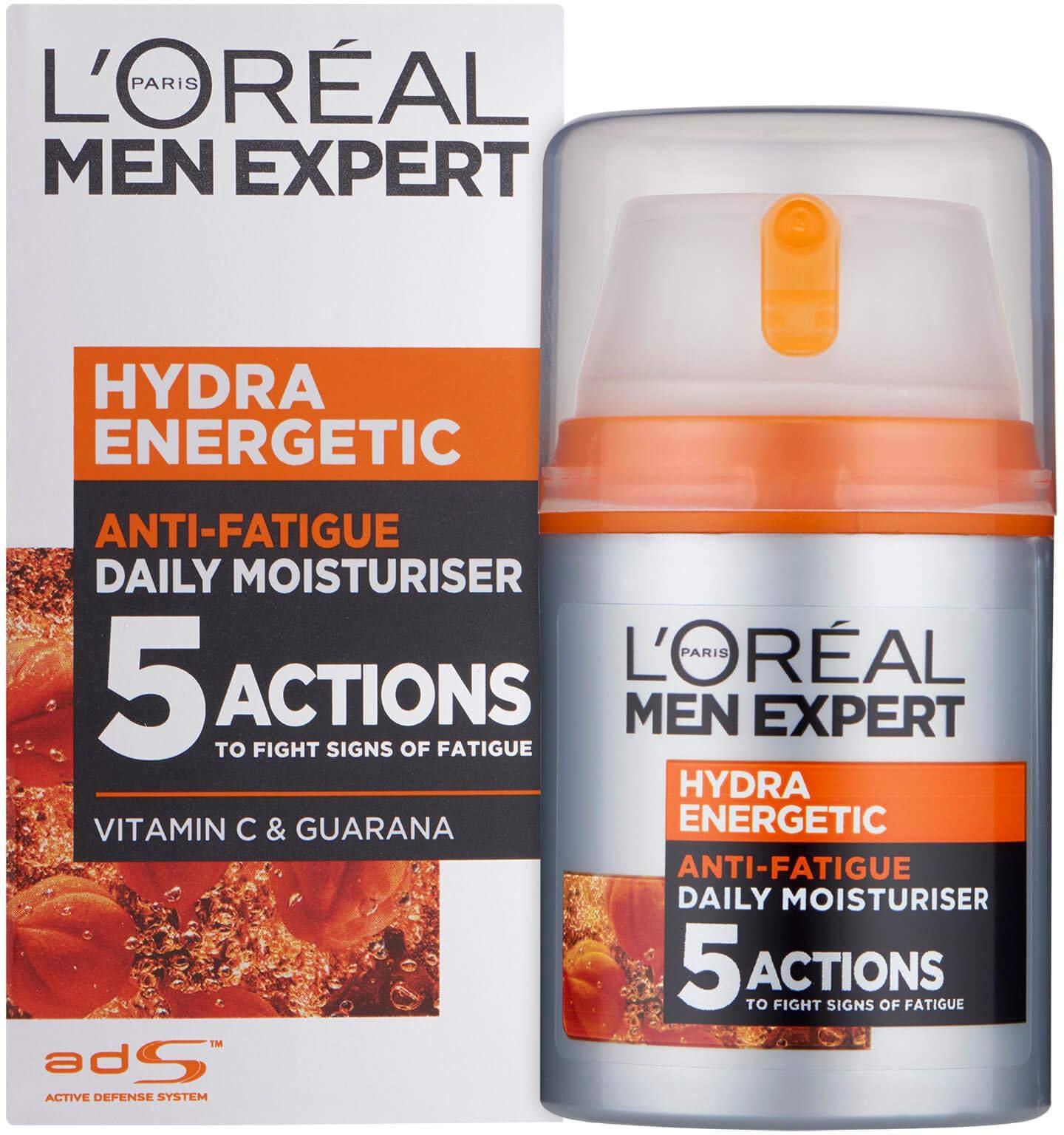 Front view of L'Oreal Men Expert Hydra Energetic moisturiser gel 50 ml