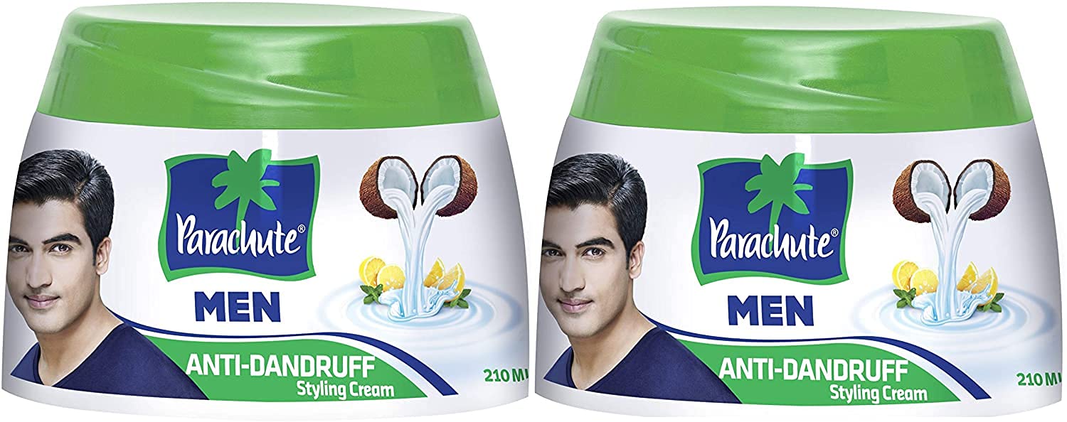 Twin pack of coconut anti-dandruff hair cream for men