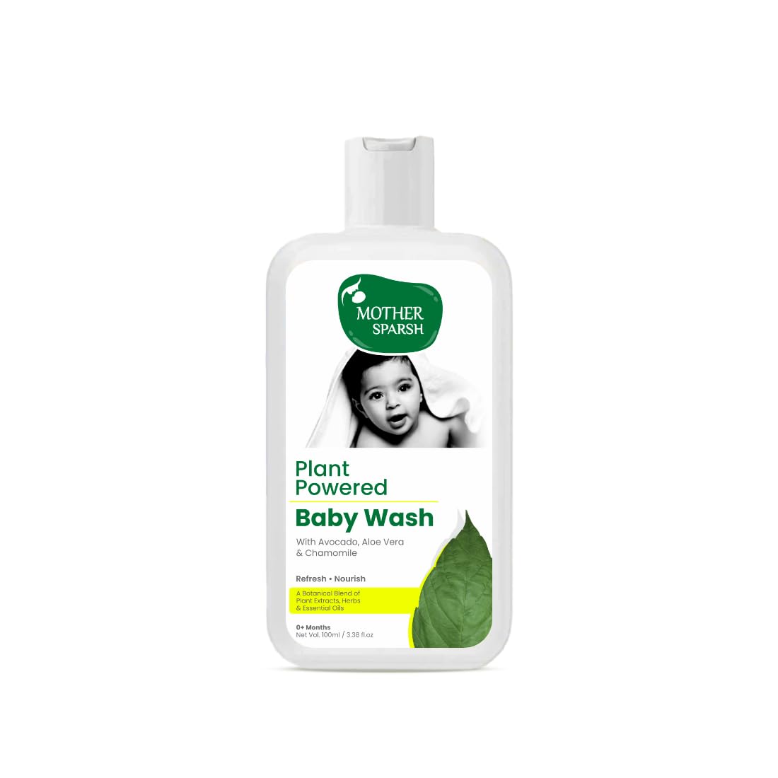 Hydrating plant powered baby wash bottle for delicate baby skin