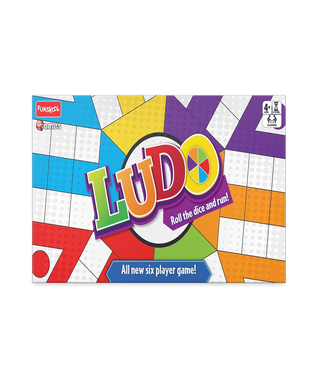 Funskool Games - Ludo 2018, The Classic startegy Game Board, Unique 6 Player Game, Kids and Family, 2-6 Players, 4 & Above – view 2