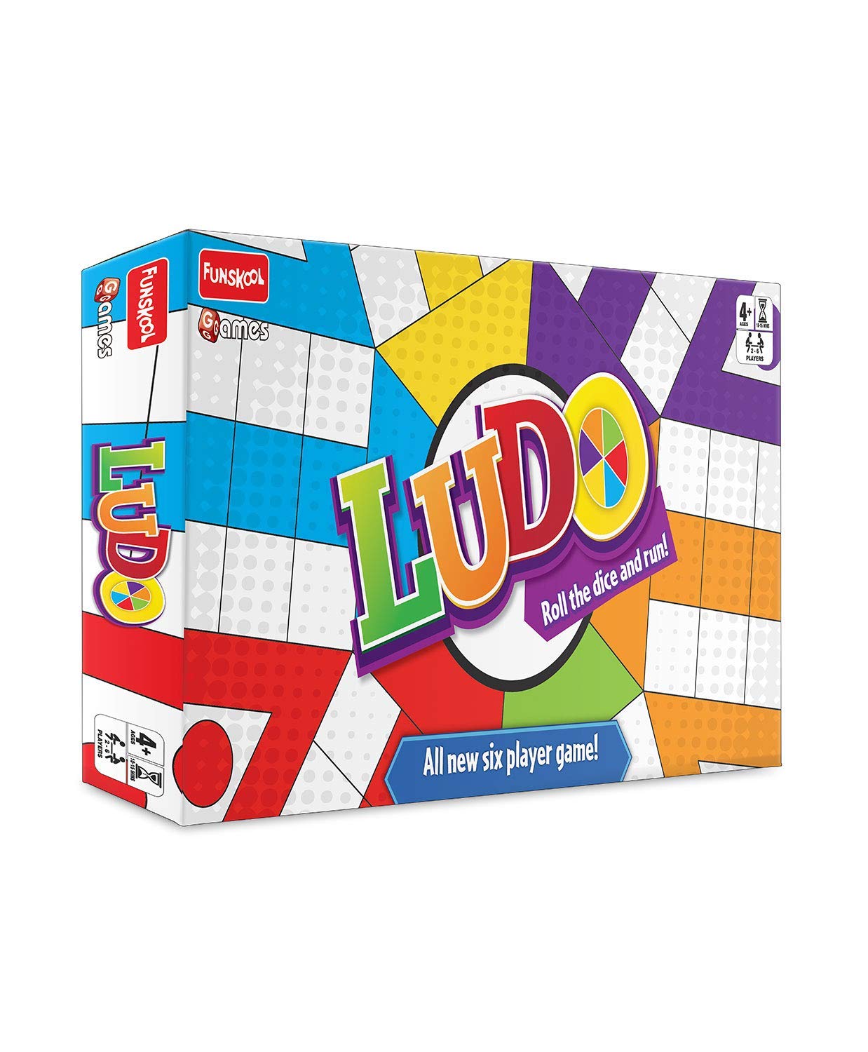 Funskool Games - Ludo 2018, The Classic startegy Game Board, Unique 6 Player Game, Kids and Family, 2-6 Players, 4 & Above – view 4