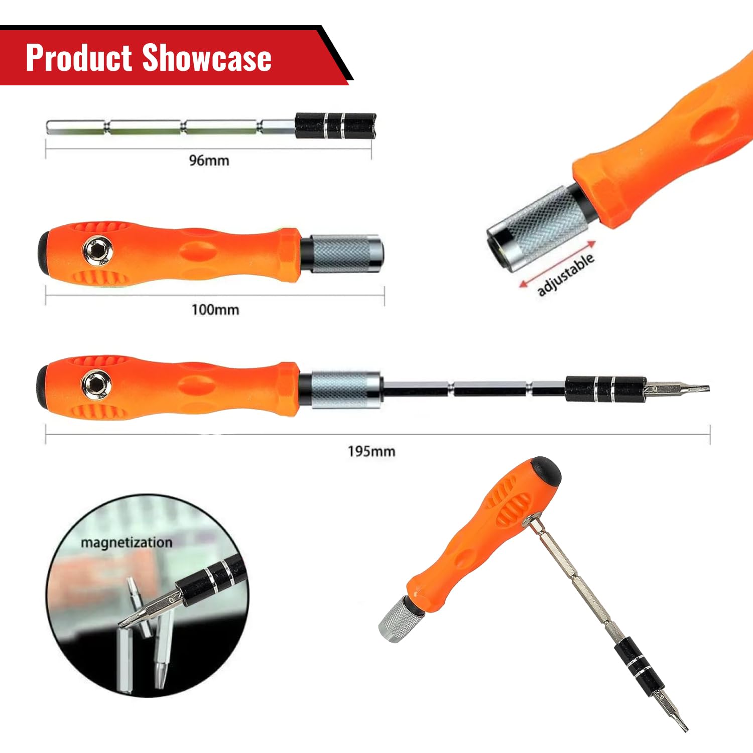 SPARTAN ISH-0408, 32-In-1 Mini Precision Screwdriver Bits Set with Magnetic Flexible Extension Rod, Screwdriver Set For Mobile, Laptop, Camera/Multipurpose Application, 1 Piece (Assorted Color) – view 3