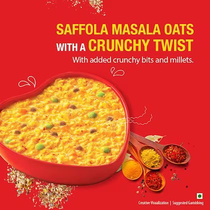 Saffola Masala Oats - Karara Crunch, Classic Masala, Tasty Recipe, 42 g – view 5