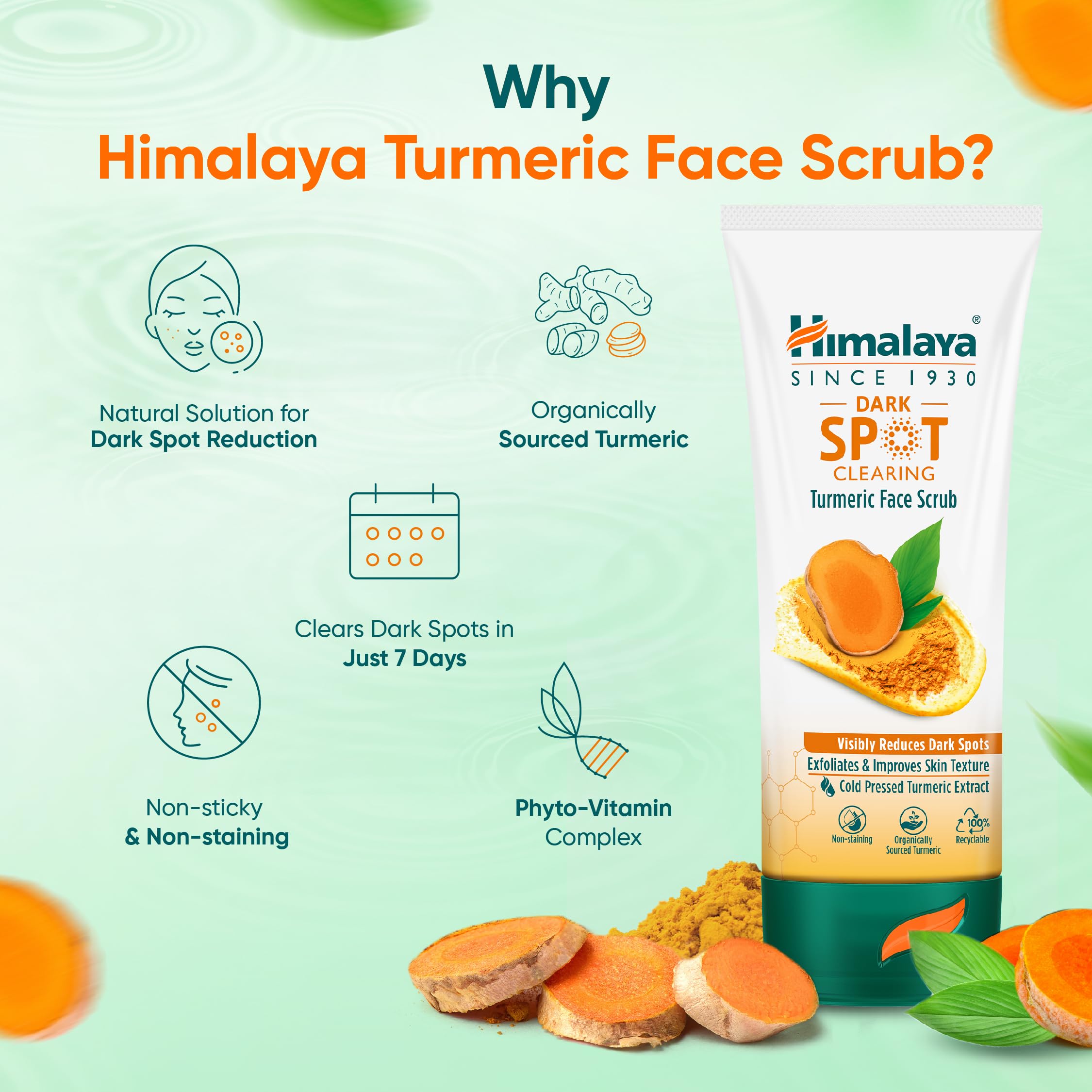 Himalaya Dark Spot Clearing Turmeric Face Scrub – view 3