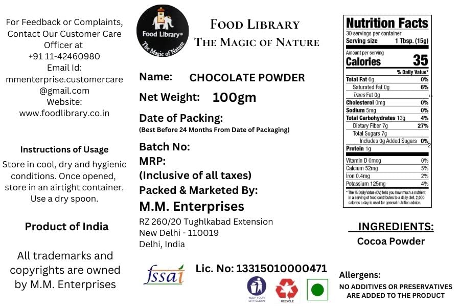 Food Library The Magic Of Nature Coffee (Coffee Mate) Pack Of 2 + Chocolate powder 100gm. – view 2