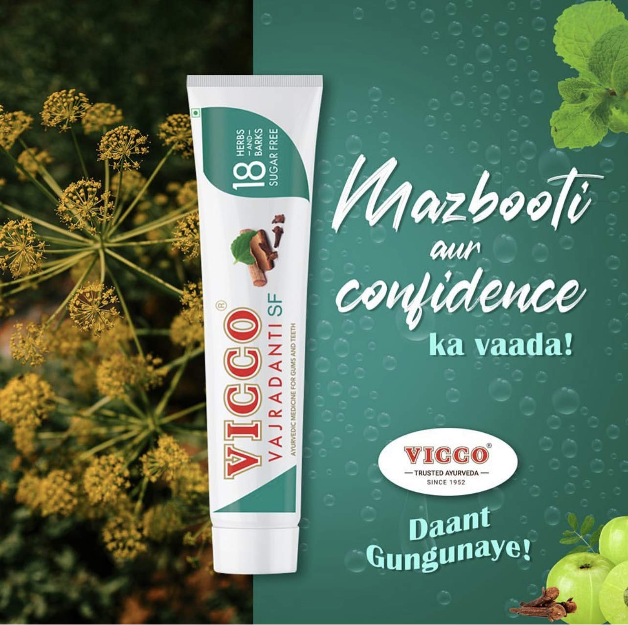 Vicco Vajradanti Ayurvedic Paste with 18 essential Herbs and Barks Sugar Free Flavour 160 gms(Pack of 3) – view 4