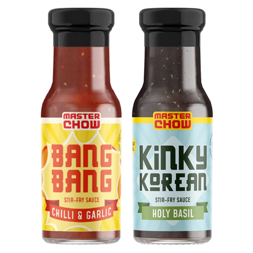 Two MasterChow vegetarian cooking sauces for quick stir-fry meals