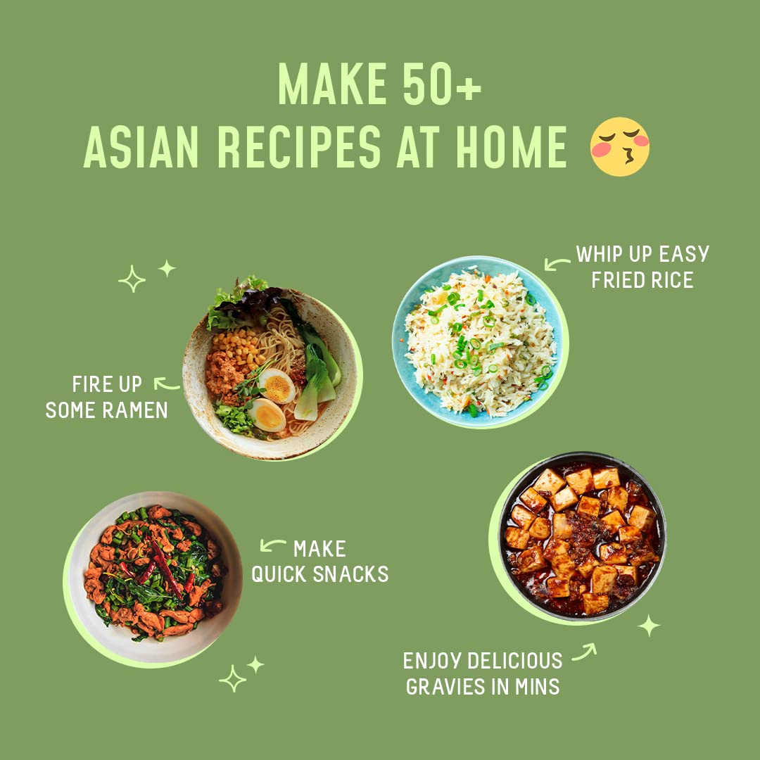 MasterChow Low Calories Cooking Sauce Kit with Bang Bang Chilli Garlic Stir-Fry Sauce & Holy Basil Kinky Korean Cooking Sauce – view 3