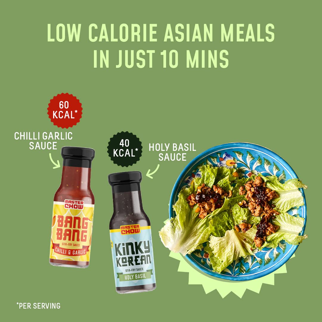 MasterChow Low Calories Cooking Sauce Kit with Bang Bang Chilli Garlic Stir-Fry Sauce & Holy Basil Kinky Korean Cooking Sauce – view 4