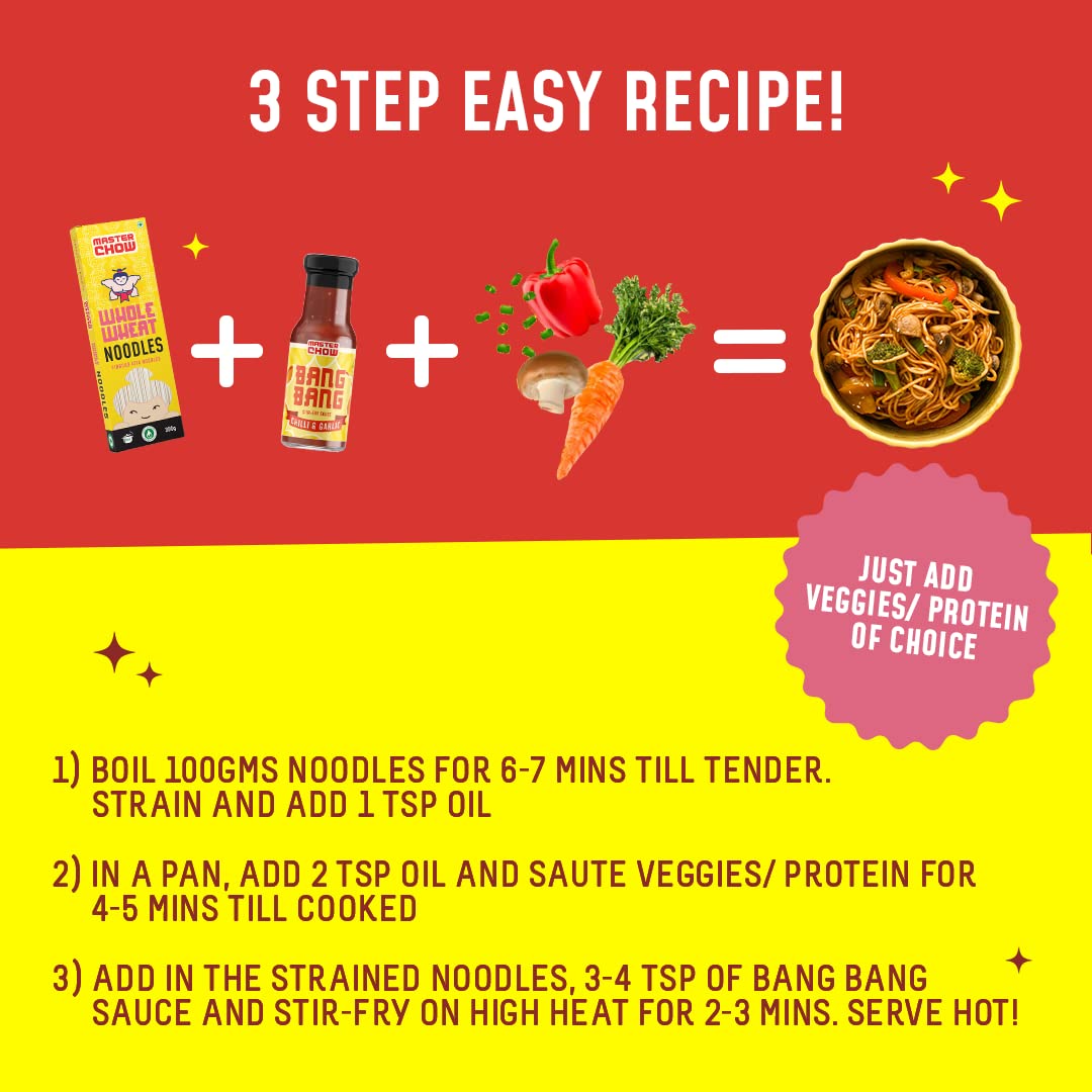 MasterChow Low Calories Cooking Sauce Kit with Bang Bang Chilli Garlic Stir-Fry Sauce & Holy Basil Kinky Korean Cooking Sauce – view 6