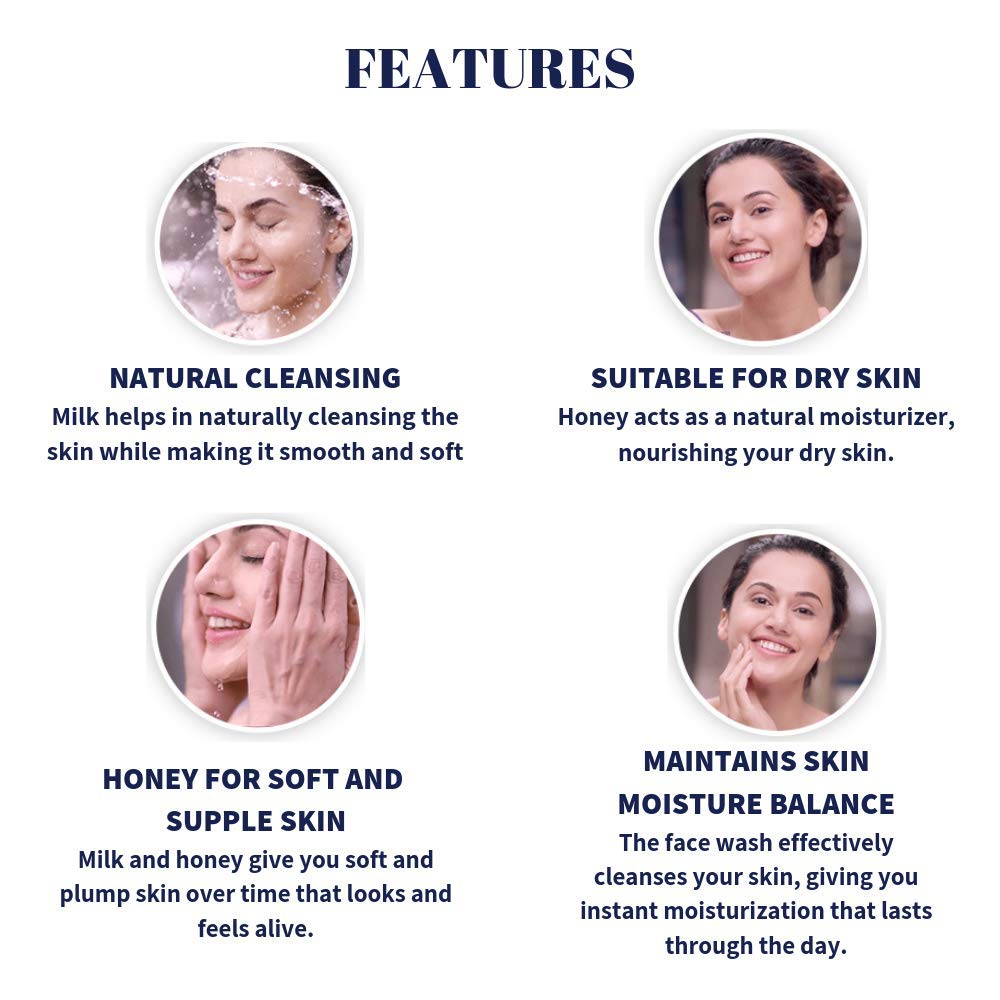 Nivea Face Wash, Milk Delights Moisturizing Honey, Dry Skin, 100ml & Shower Gel, Water Lily & Oil Body Wash, Women, 250ml – view 3