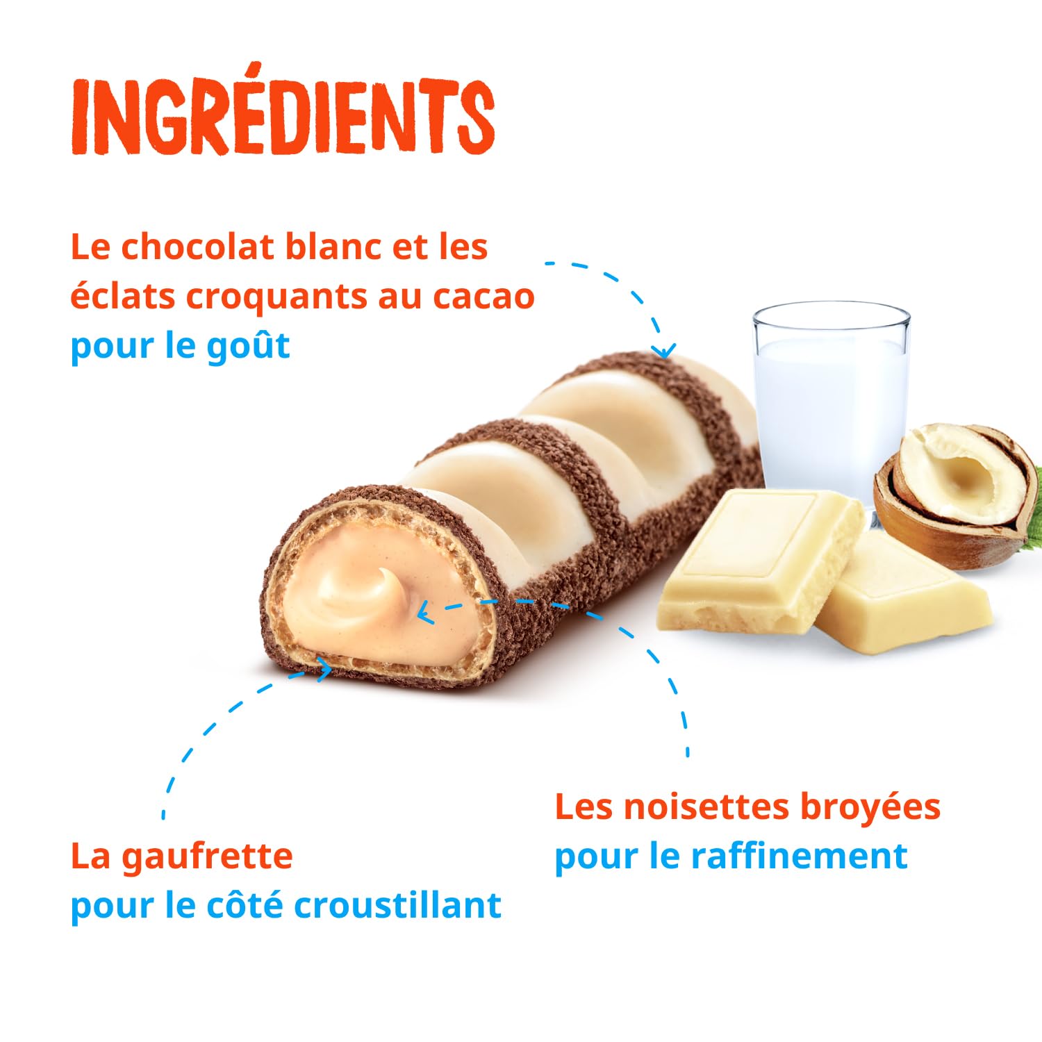 Kinder Bueno White Chocolate with Hazelnut (Pack of 3)*39g – view 4
