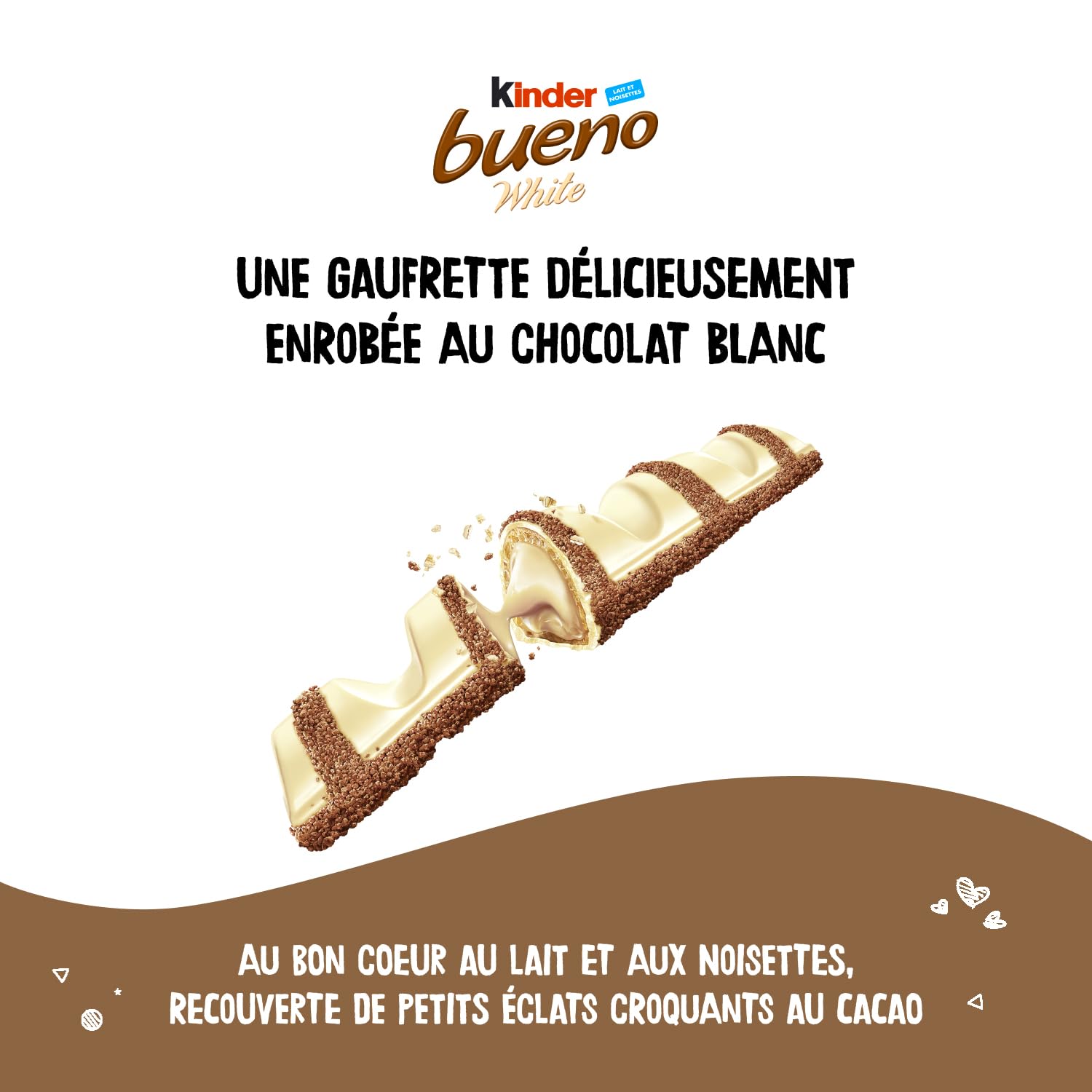 Kinder Bueno White Chocolate with Hazelnut (Pack of 3)*39g – view 5
