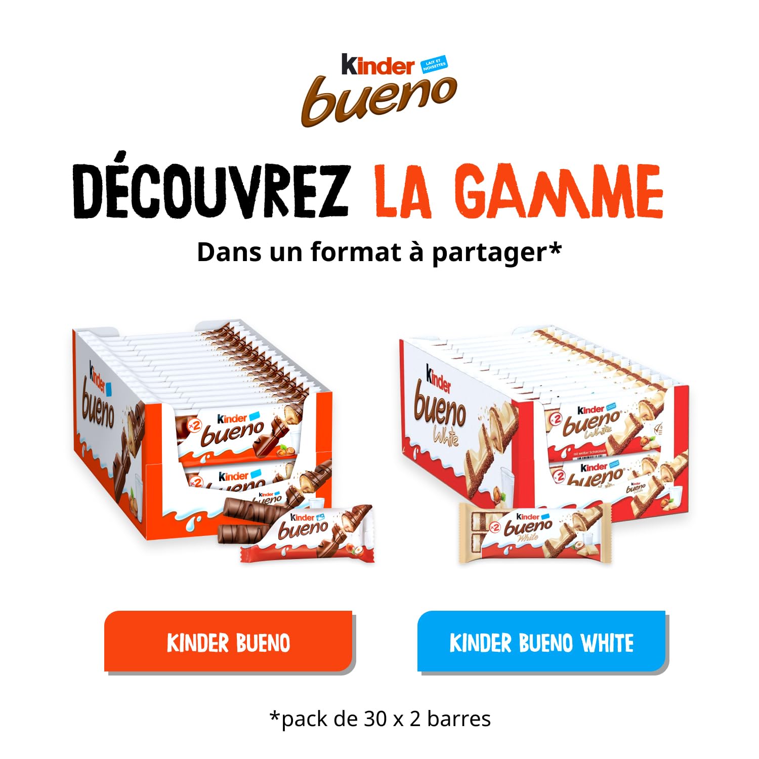 Kinder Bueno White Chocolate with Hazelnut (Pack of 3)*39g – view 6