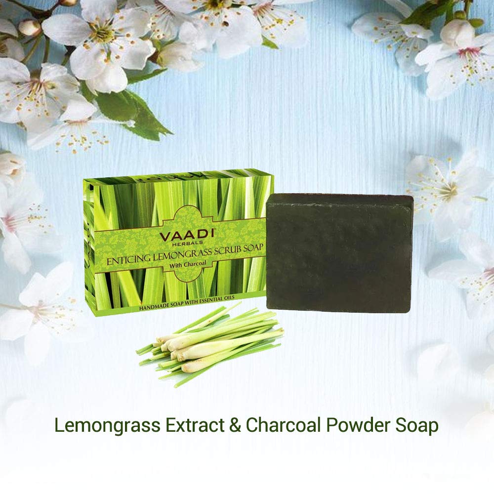 Vaadi Herbals Value Enticing Lemongrass Scrub Soap, 3 x 75g – view 2