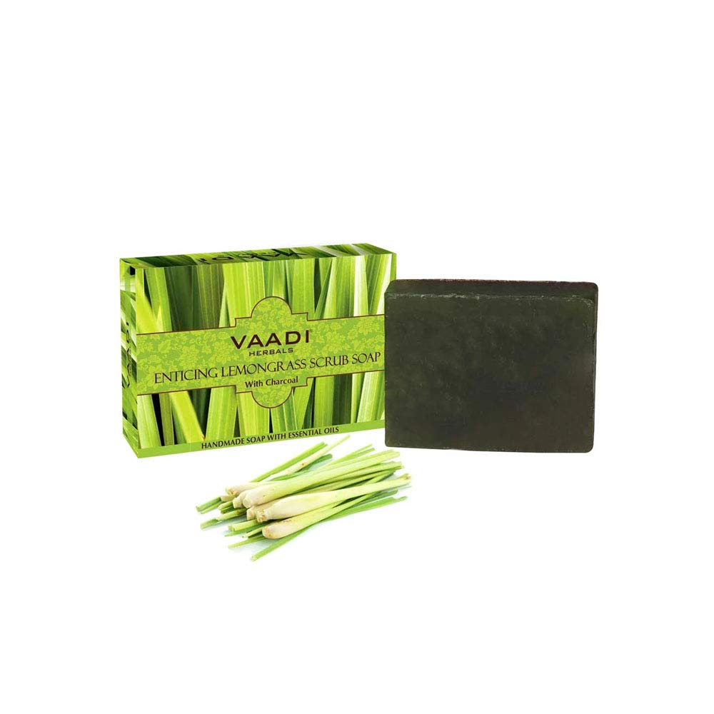 Vaadi Herbals Value Enticing Lemongrass Scrub Soap, 3 x 75g – view 6