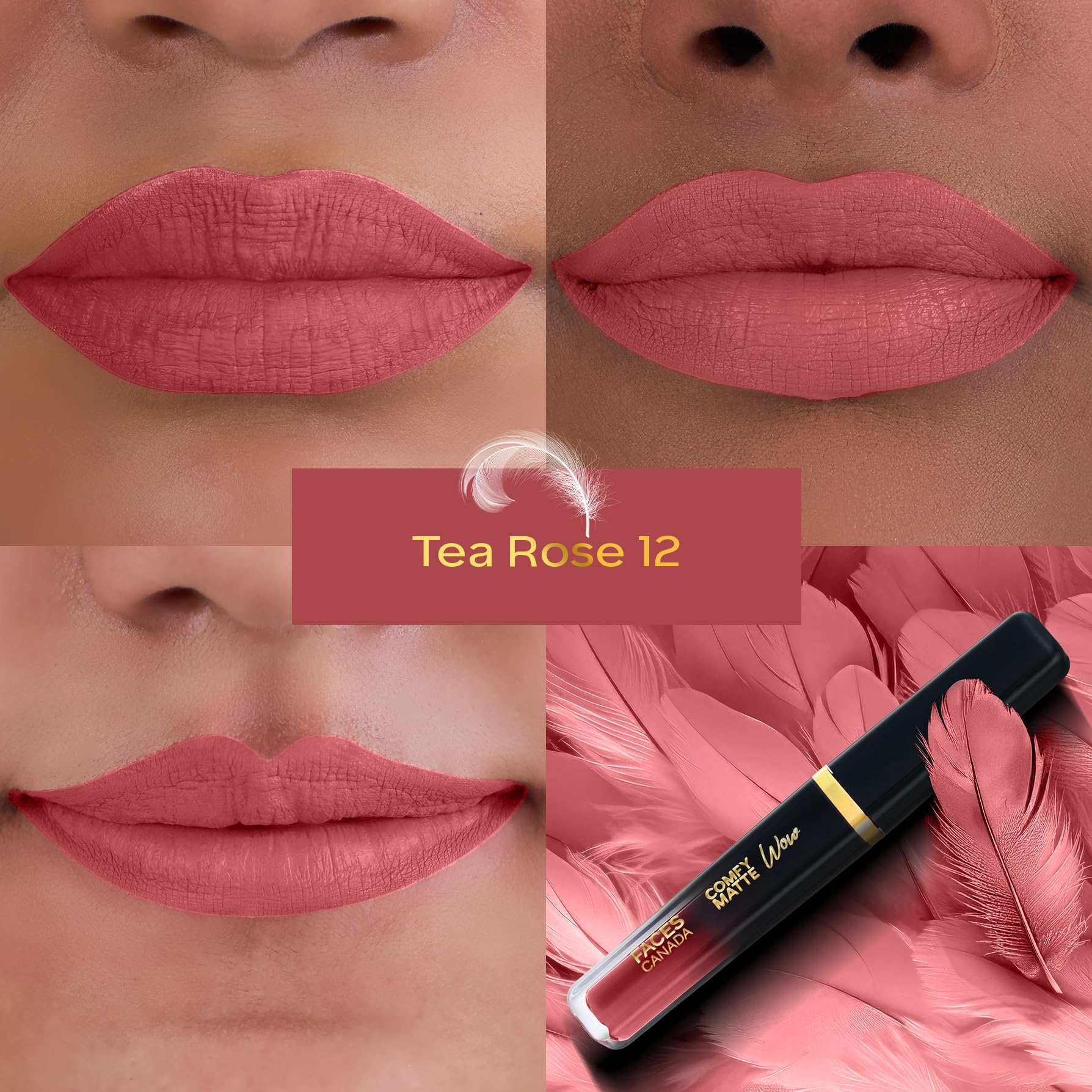 FACES CANADA Comfy Matte Wow Liquid Lipstick - Tea Rose 12, 3.8ml – view 3