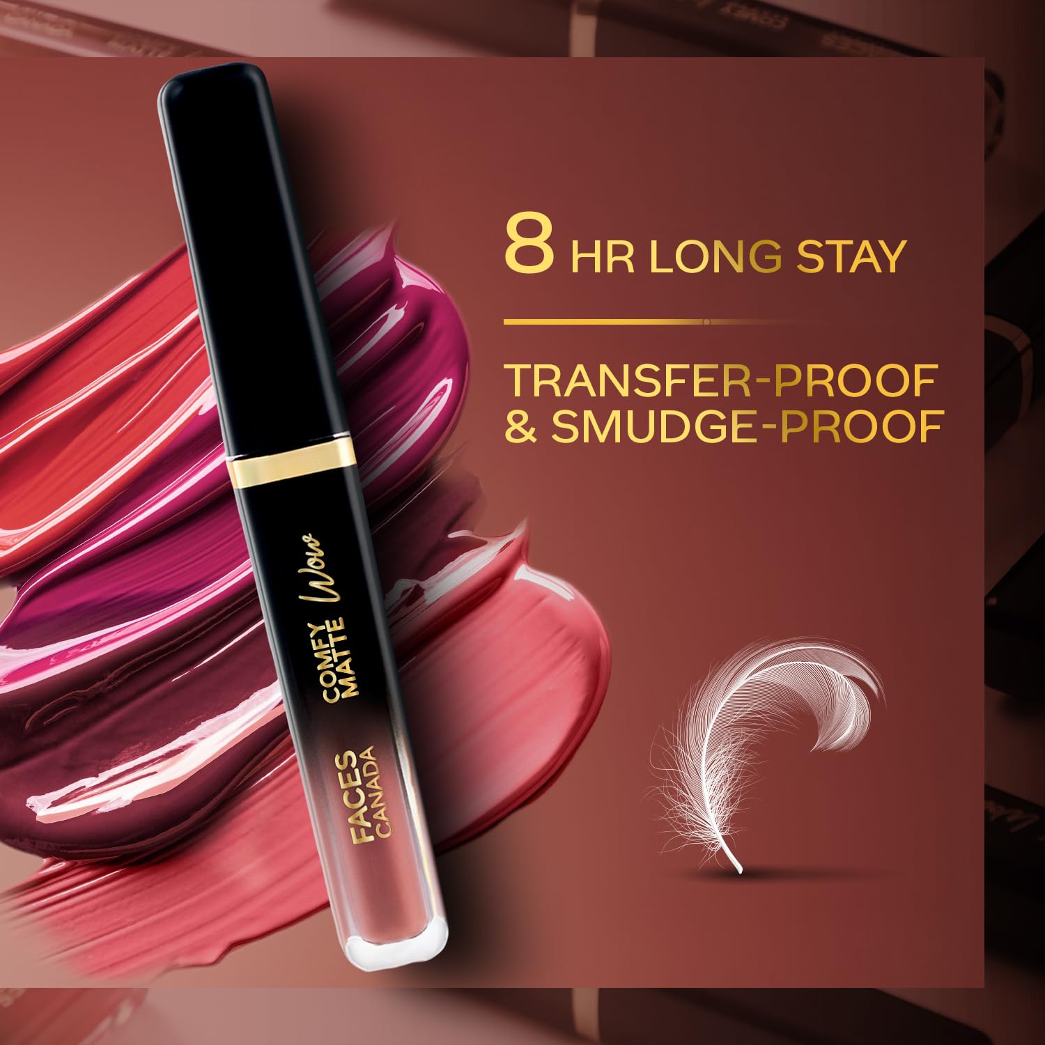FACES CANADA Comfy Matte Wow Liquid Lipstick - Tea Rose 12, 3.8ml – view 5